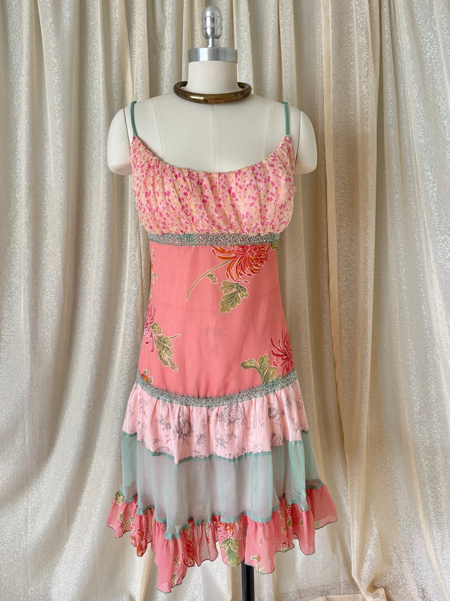 90s floral beaded fairy dress