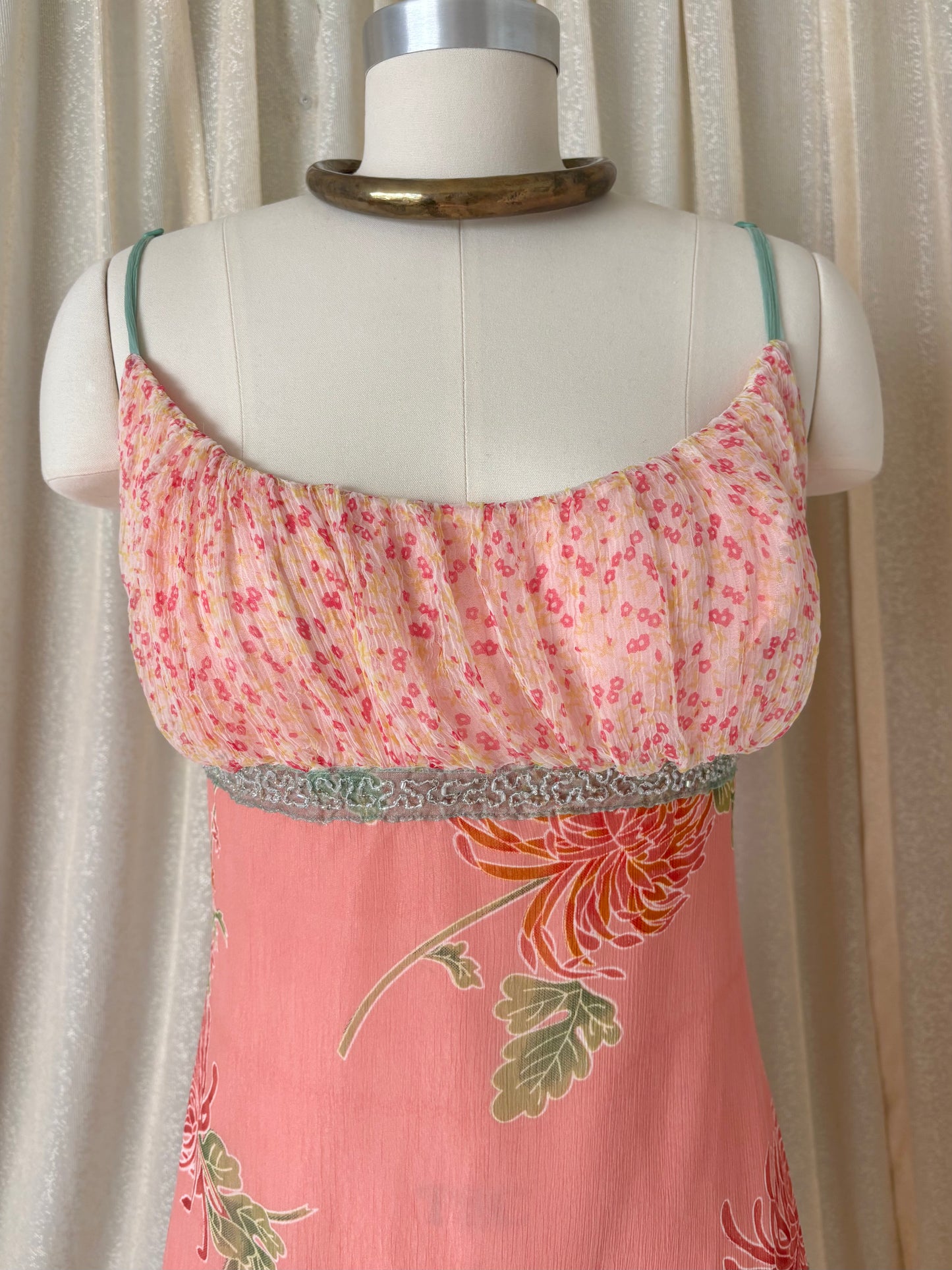 90s floral beaded fairy dress