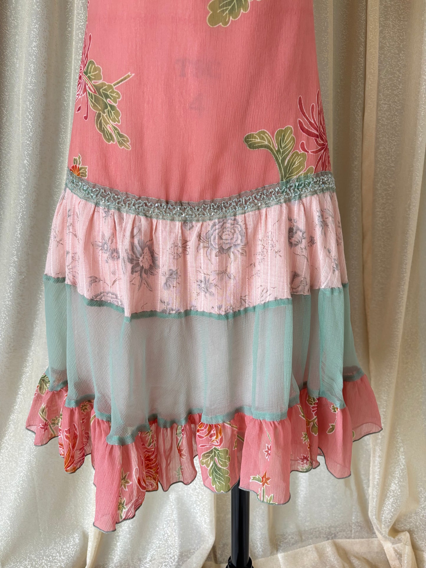 90s floral beaded fairy dress