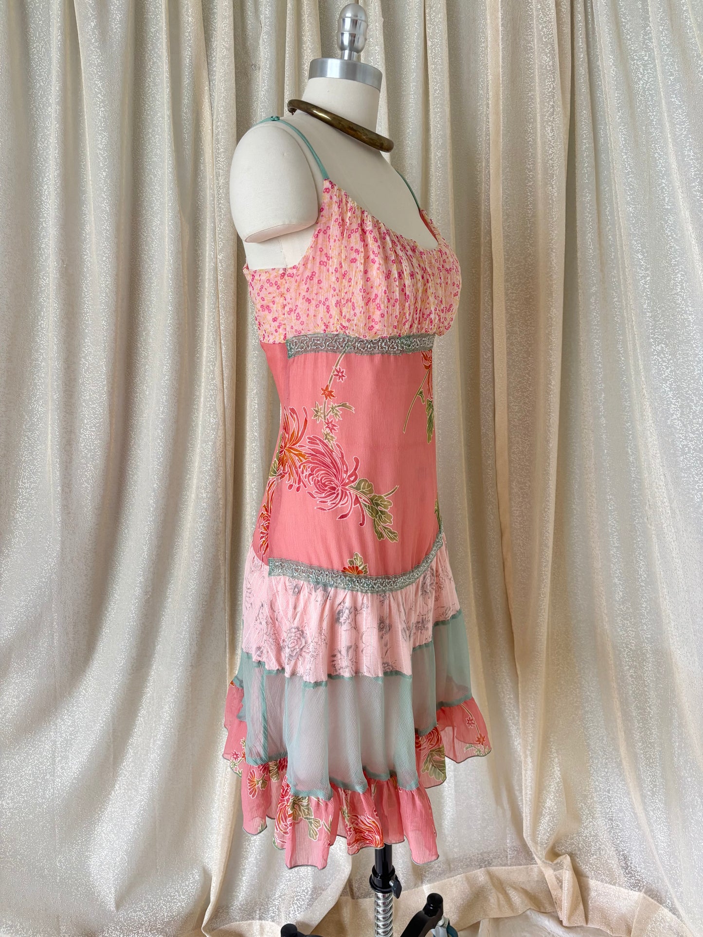 90s floral beaded fairy dress