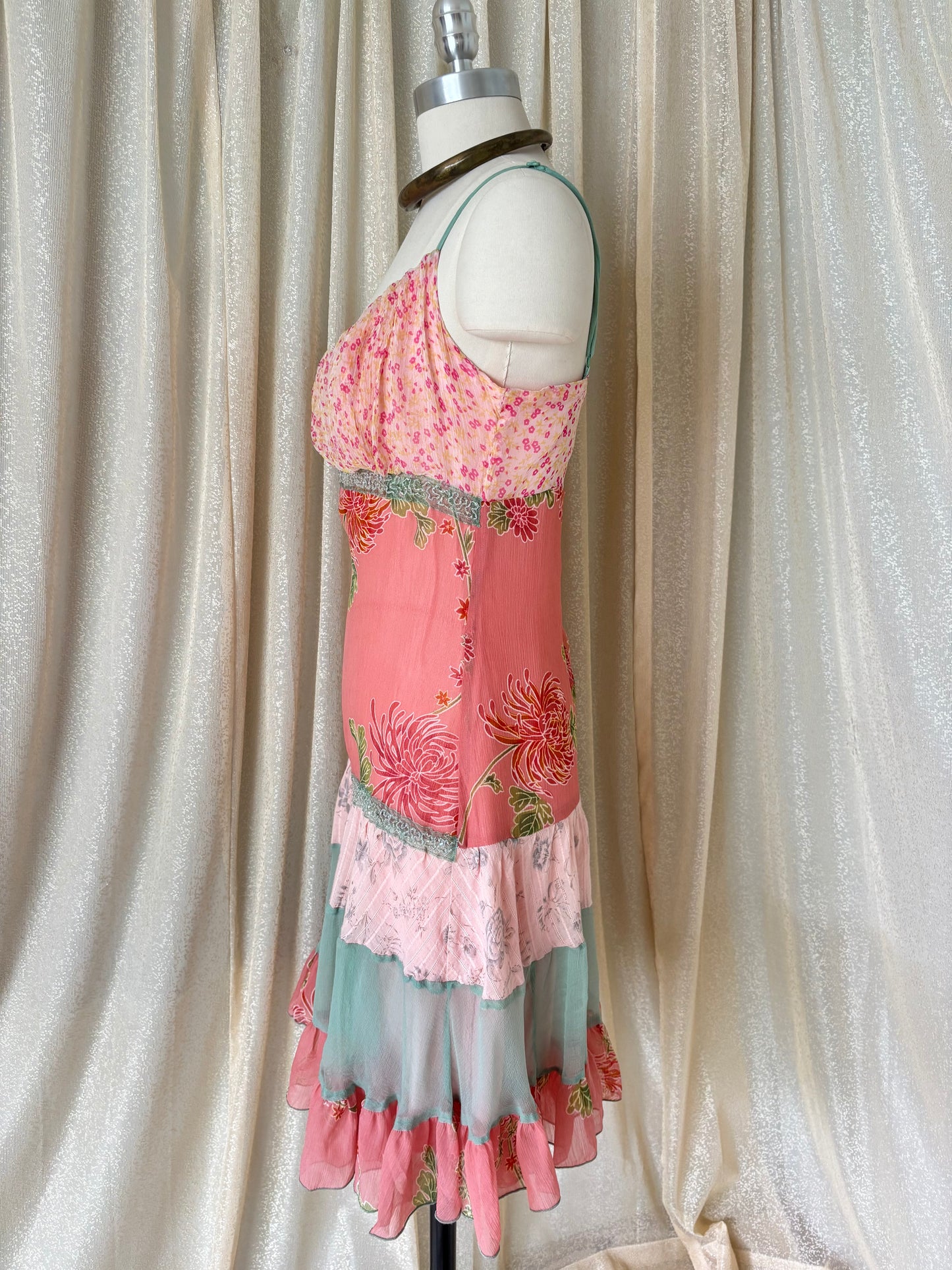 90s floral beaded fairy dress