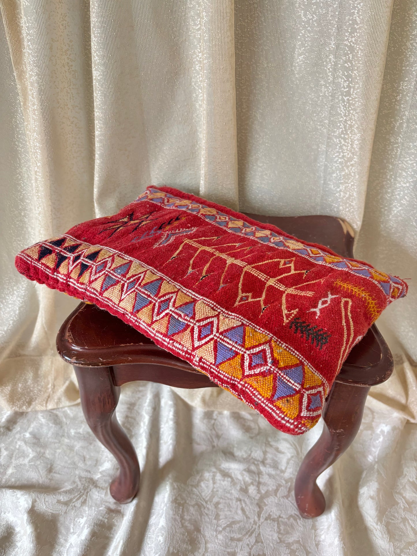 Vintage handmade wool Turkish kilim textile clutch