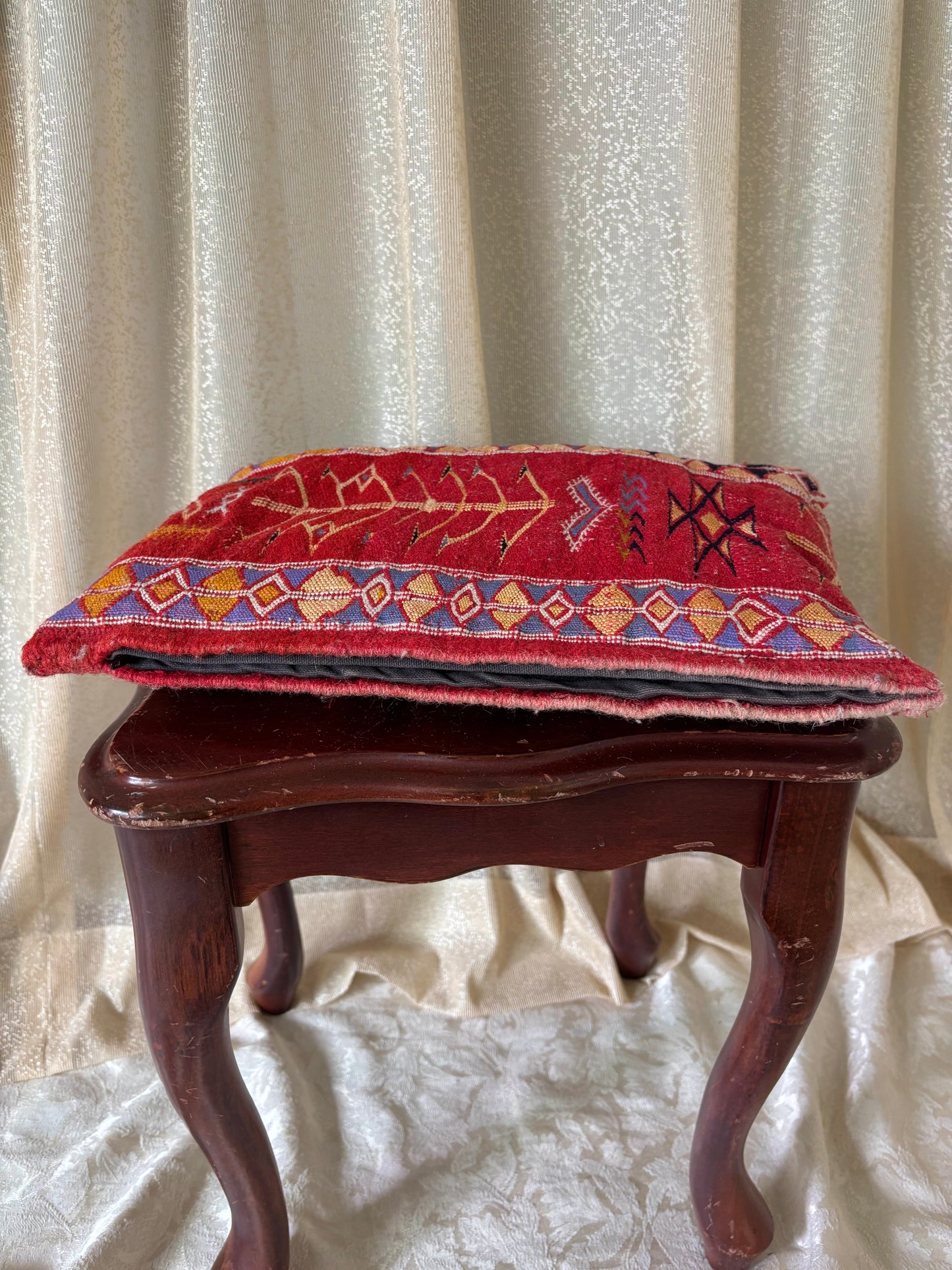 Vintage handmade wool Turkish kilim textile clutch