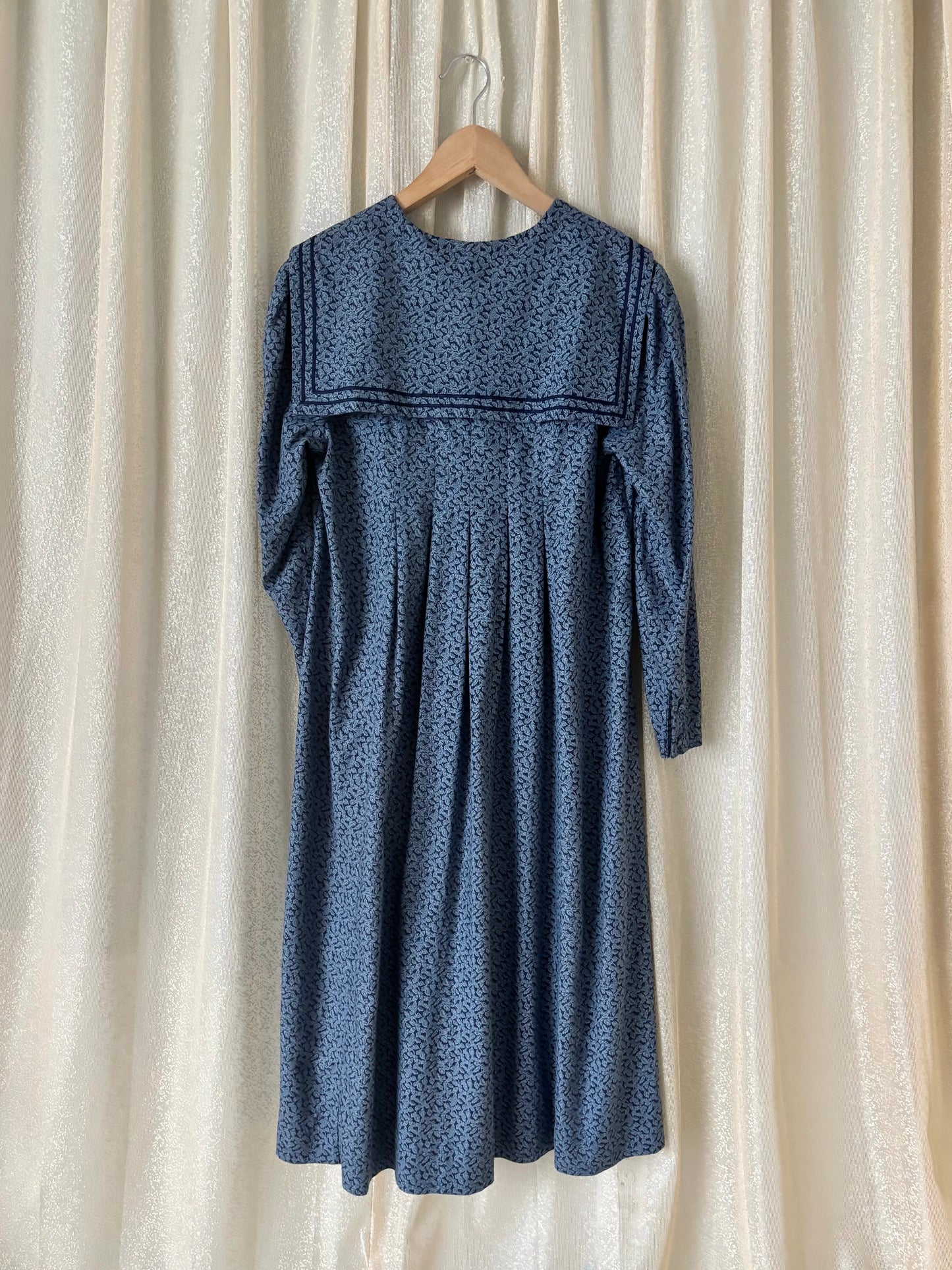 80s Laura Ashley cotton sailor collar dress