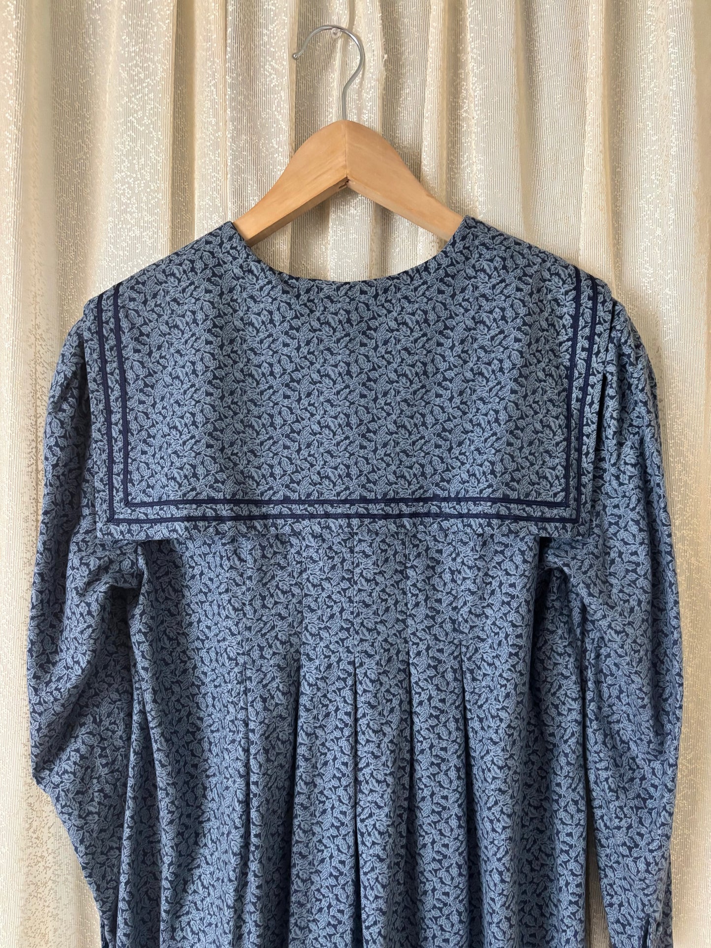 80s Laura Ashley cotton sailor collar dress