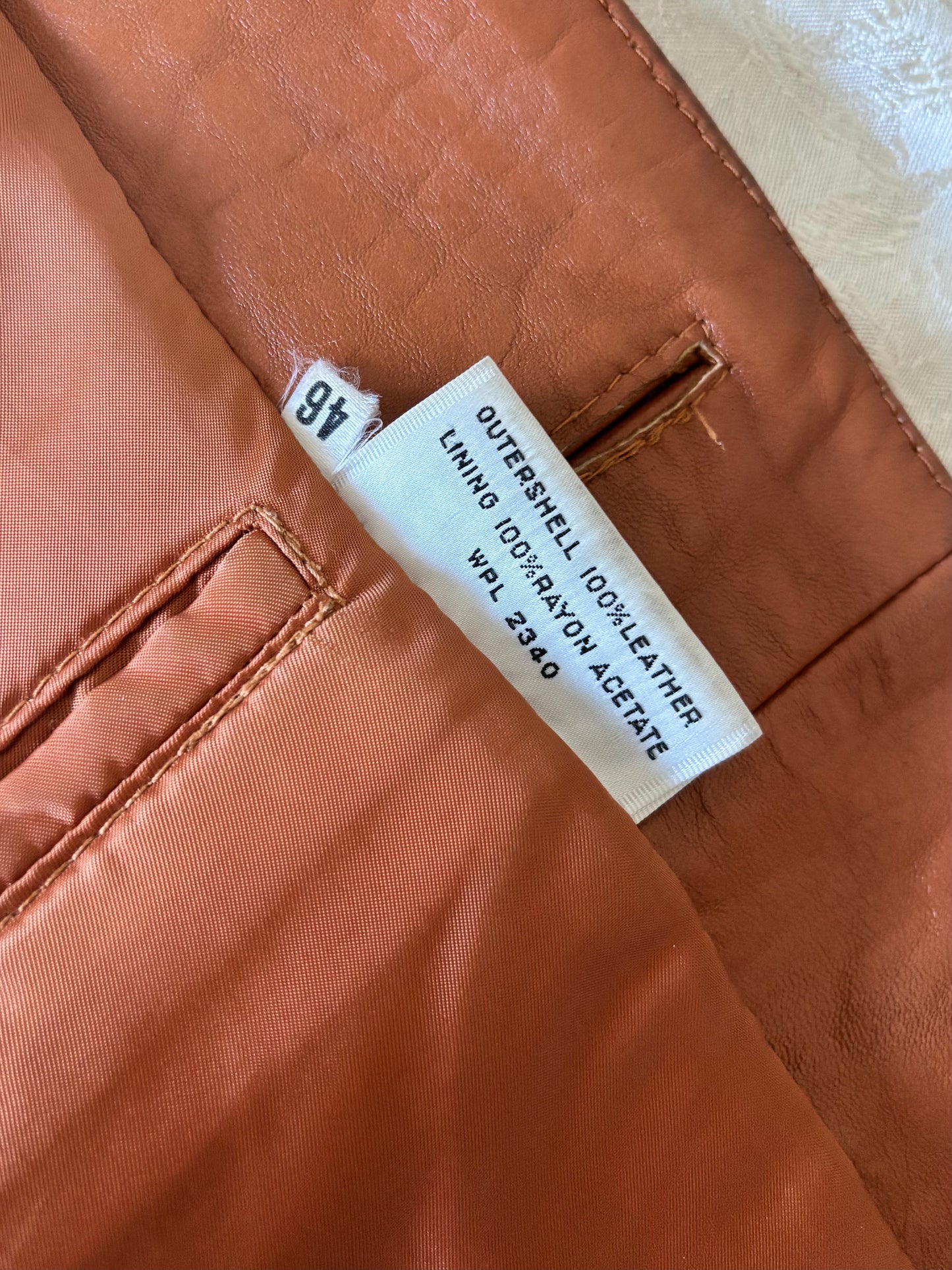 70s Golden Collection by Raffaelo brown leather jacket