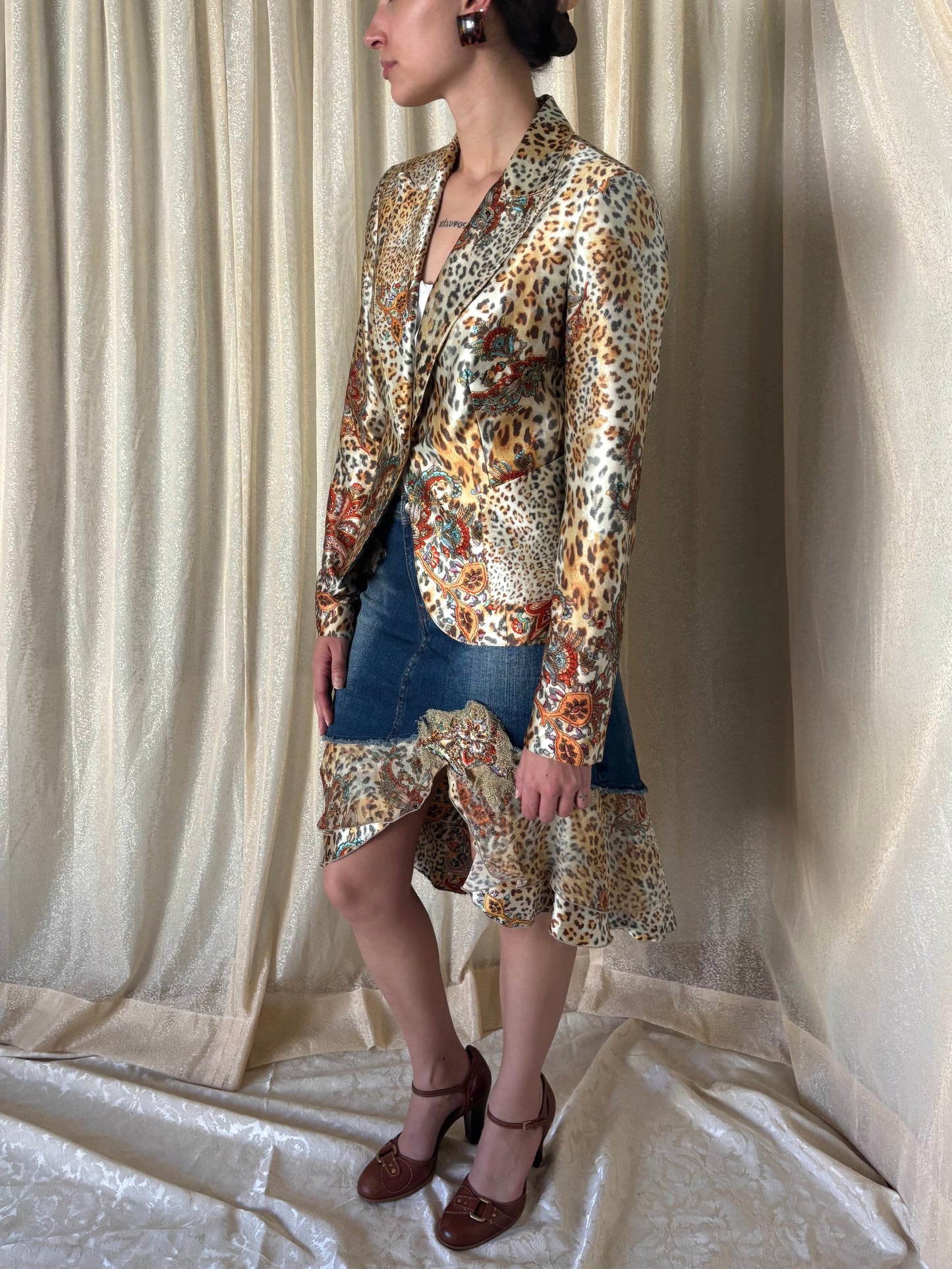 90s Alberto Makali 2pc leopard set