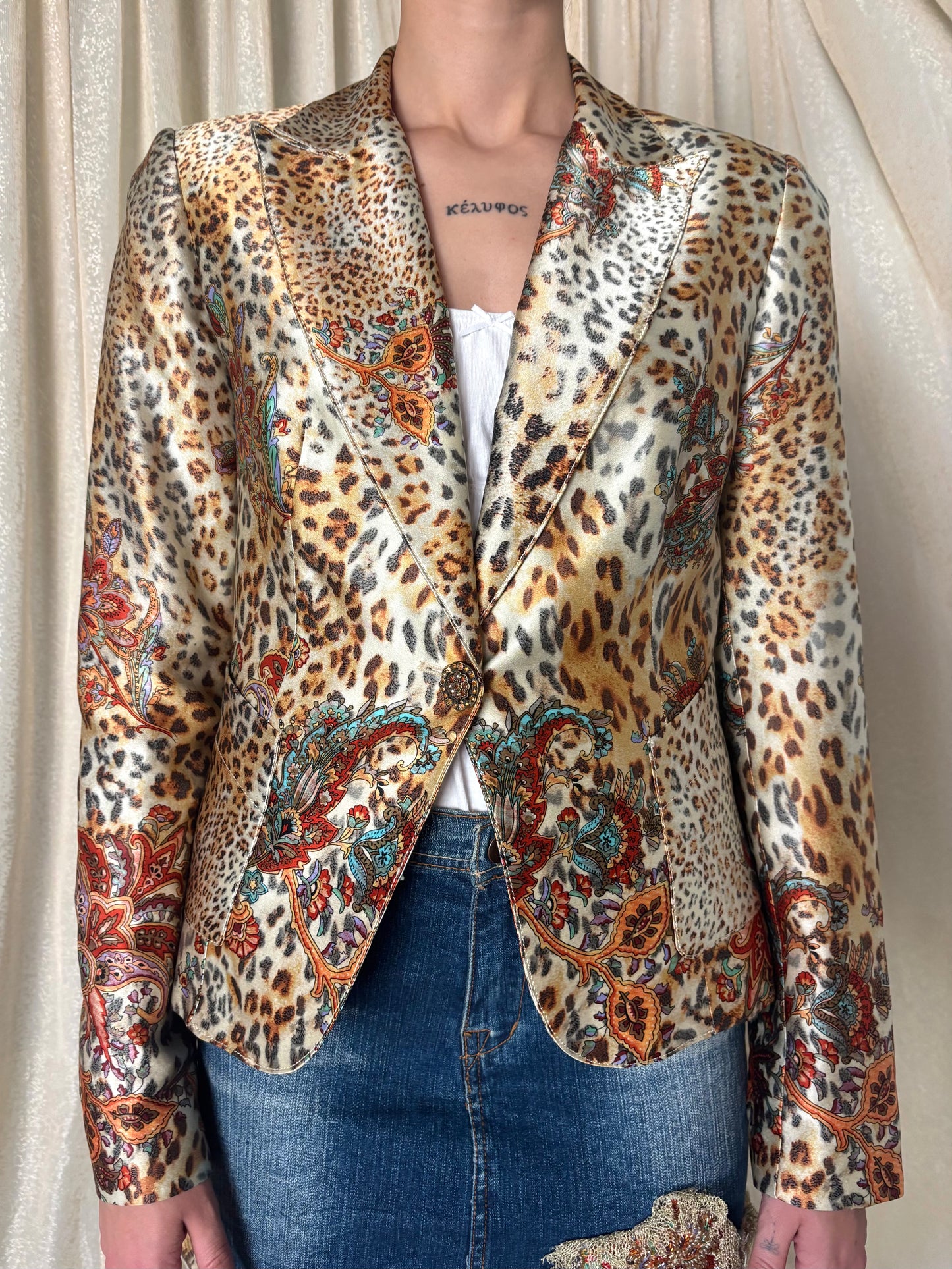 90s Alberto Makali 2pc leopard set