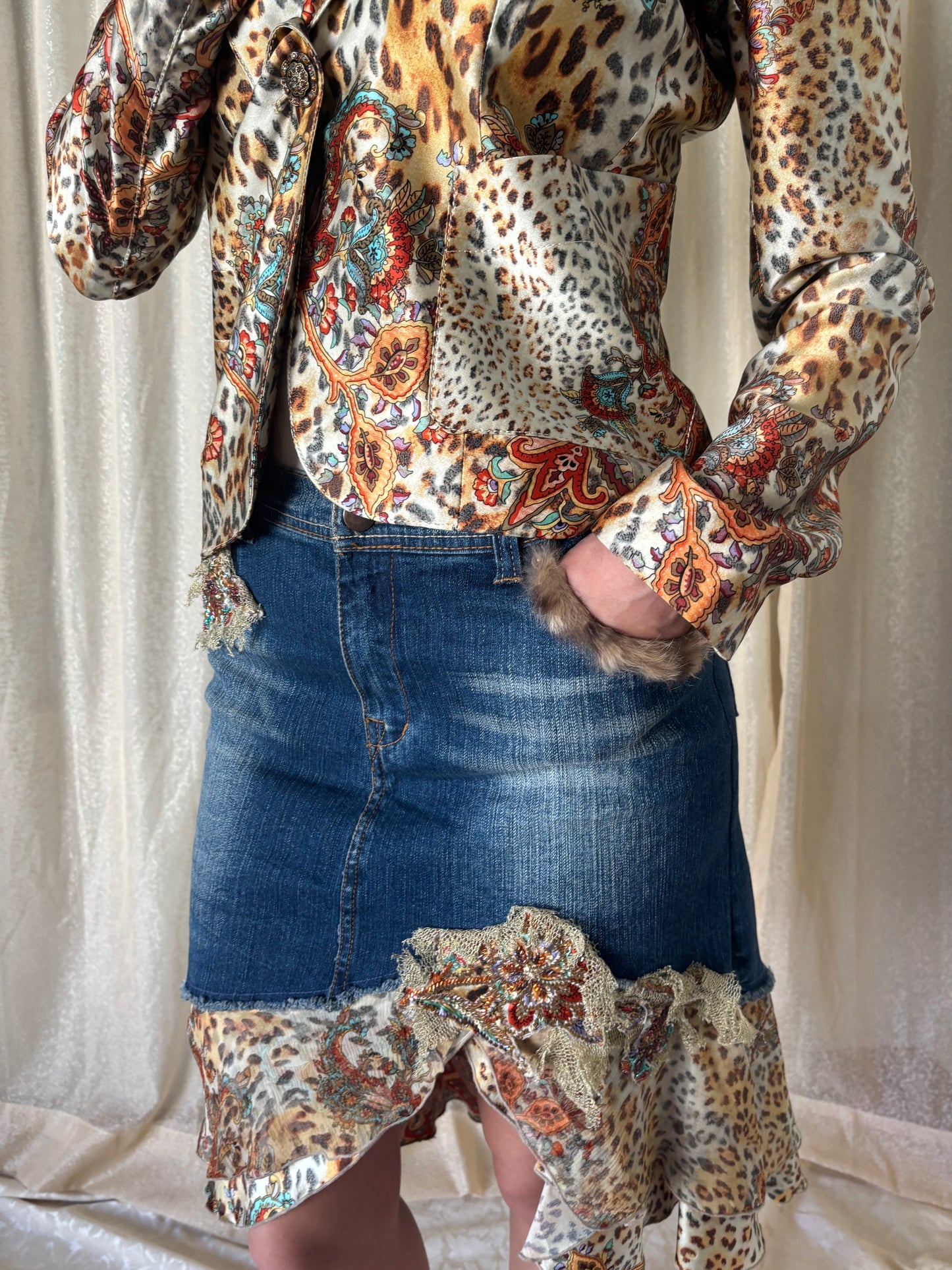 90s Alberto Makali 2pc leopard set