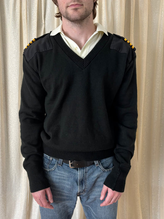 Acrylic pilot epaulet sweater