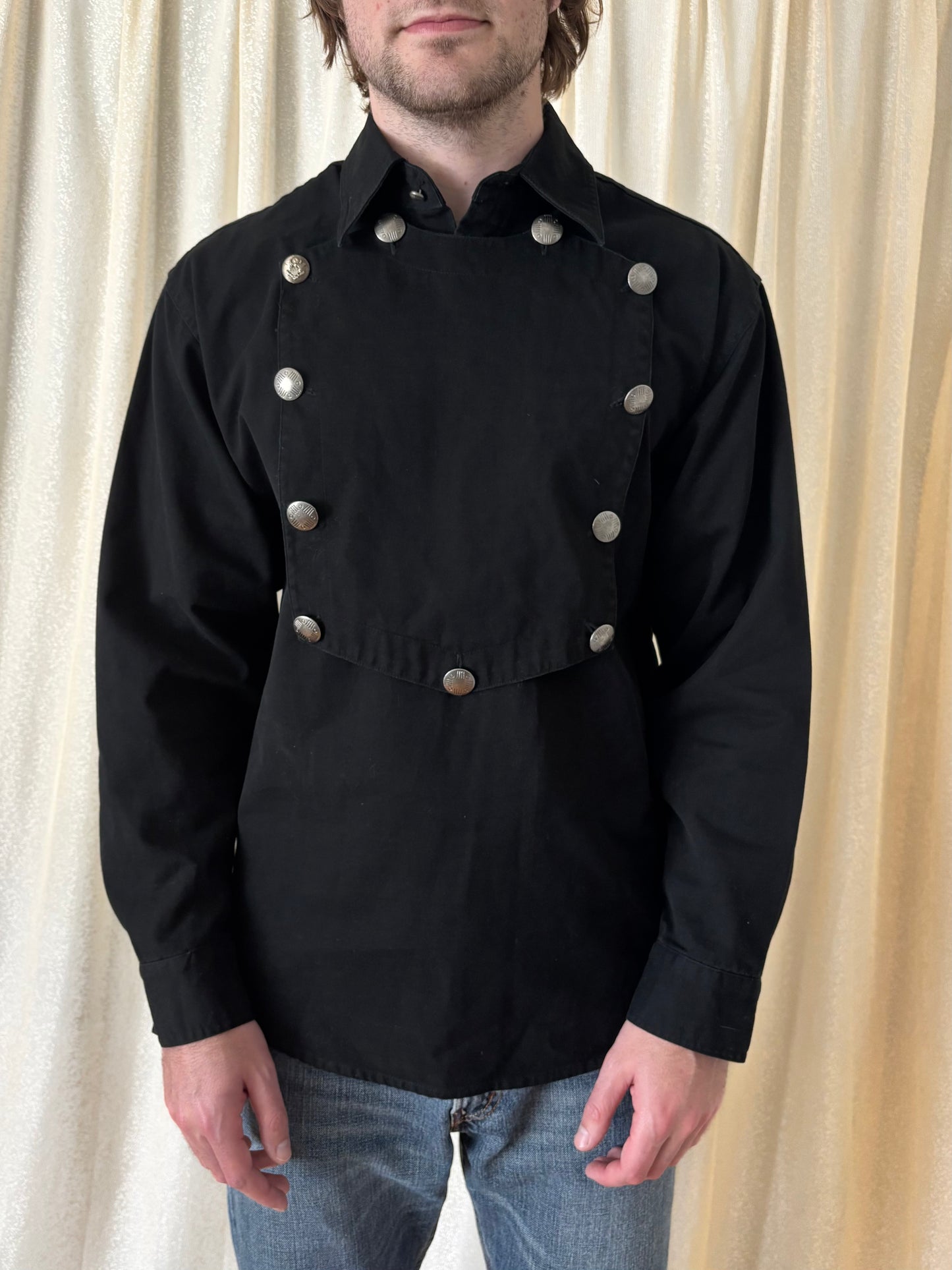 Sully cotton Western bib shirt