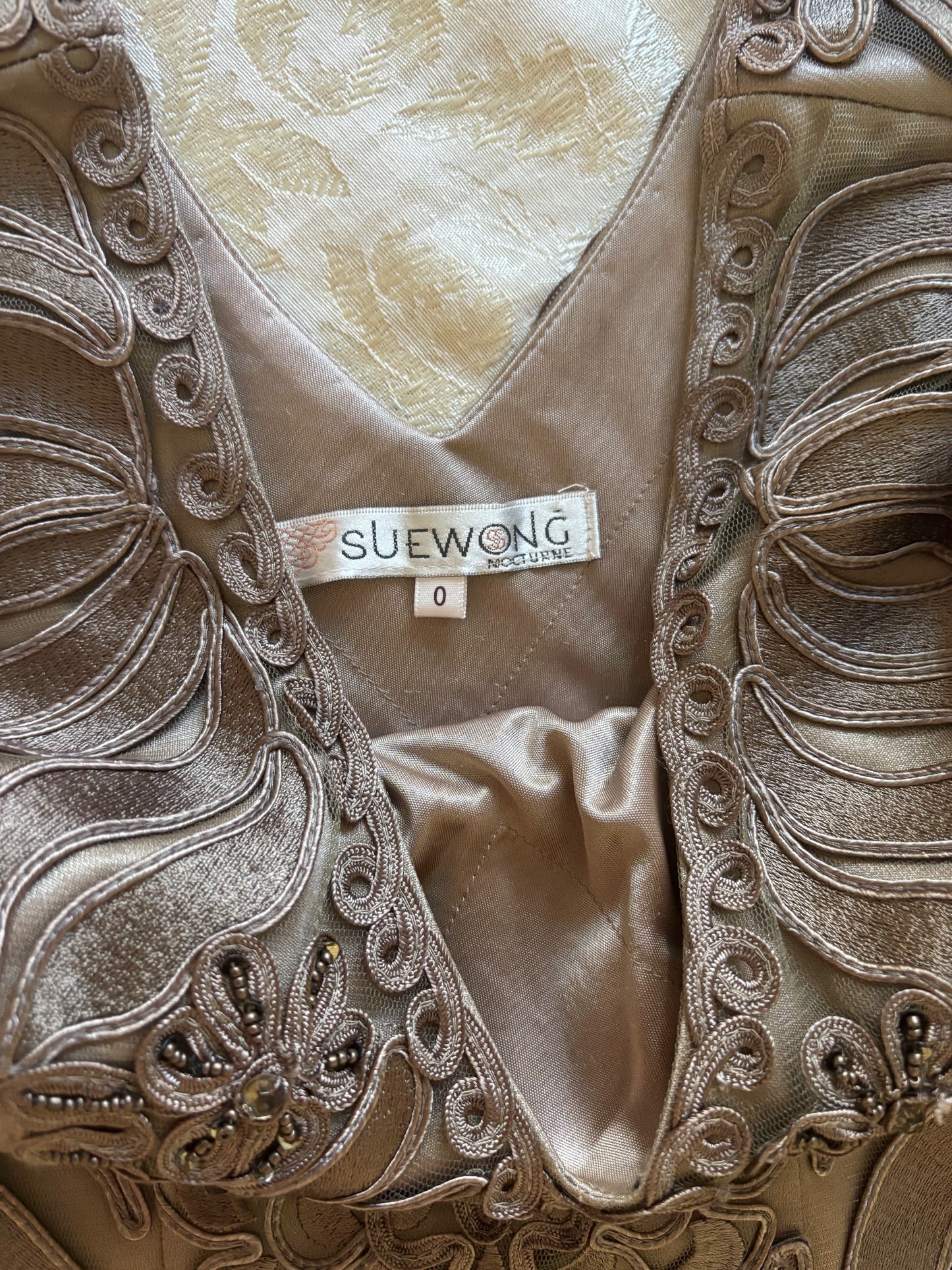 Vintage Sue Wong Nocturne bead embroidered cocktail dress