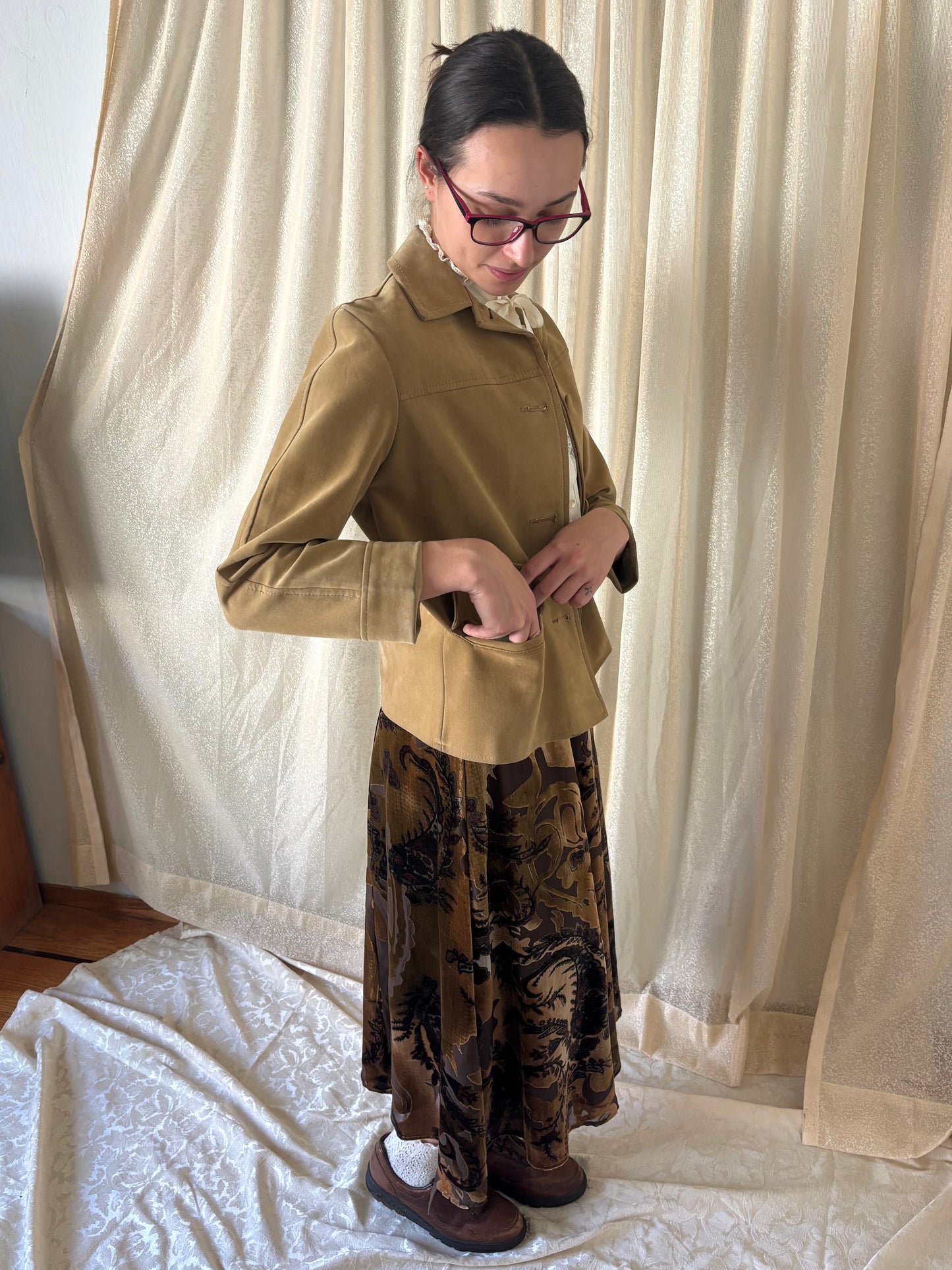 60s Joseph Magnin cotton suede jacket