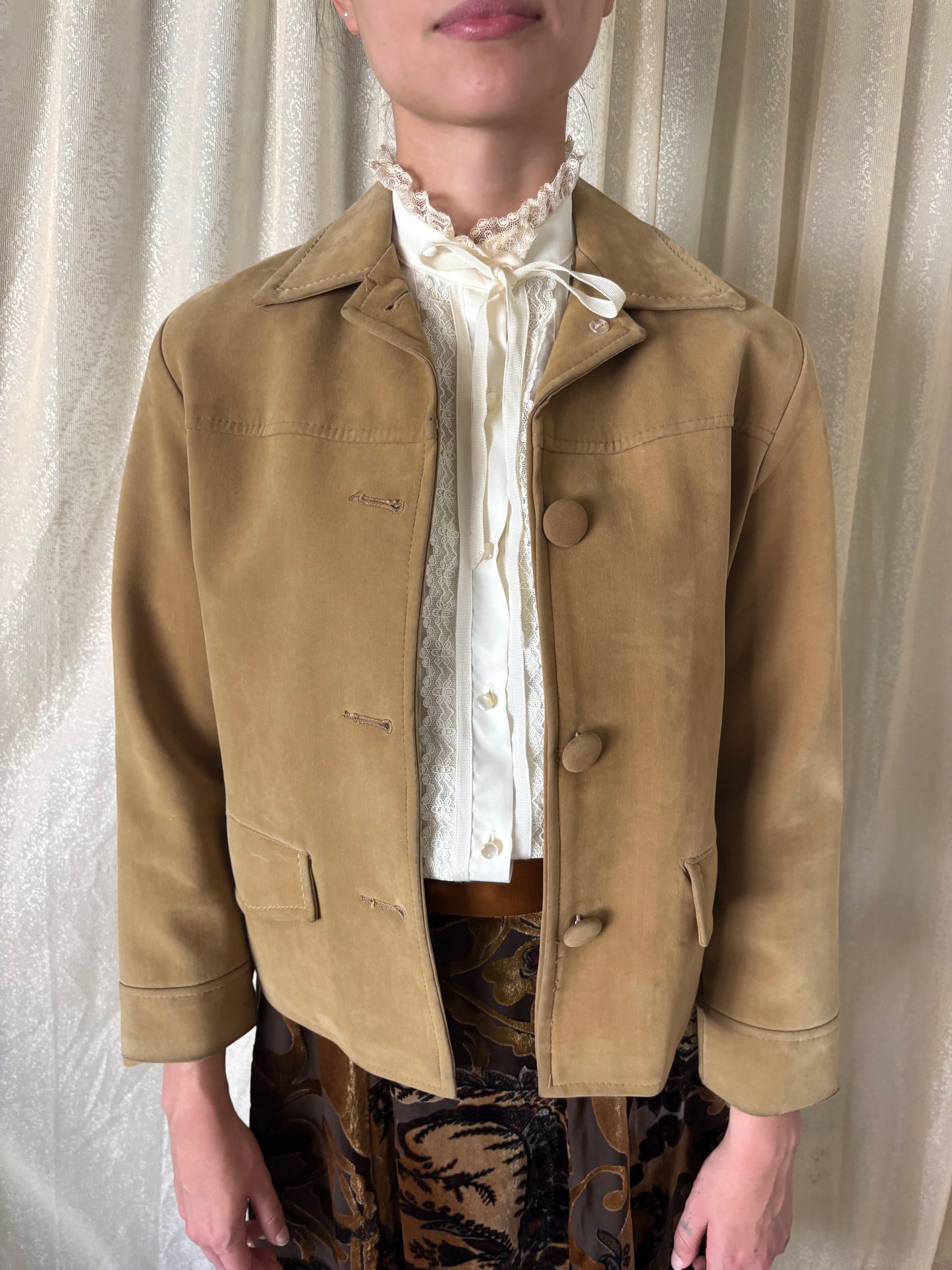 60s Joseph Magnin cotton suede jacket