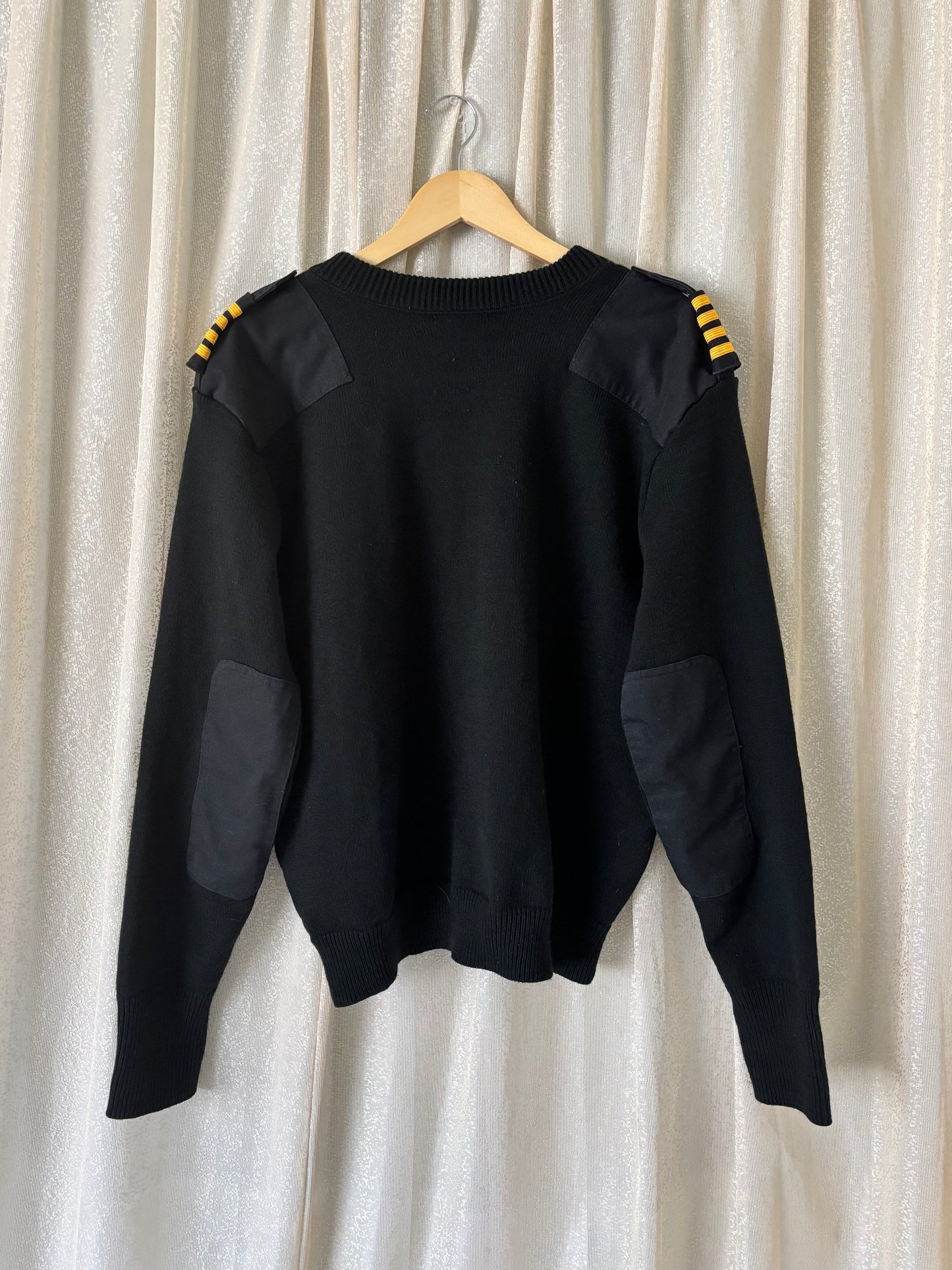 Acrylic pilot epaulet sweater