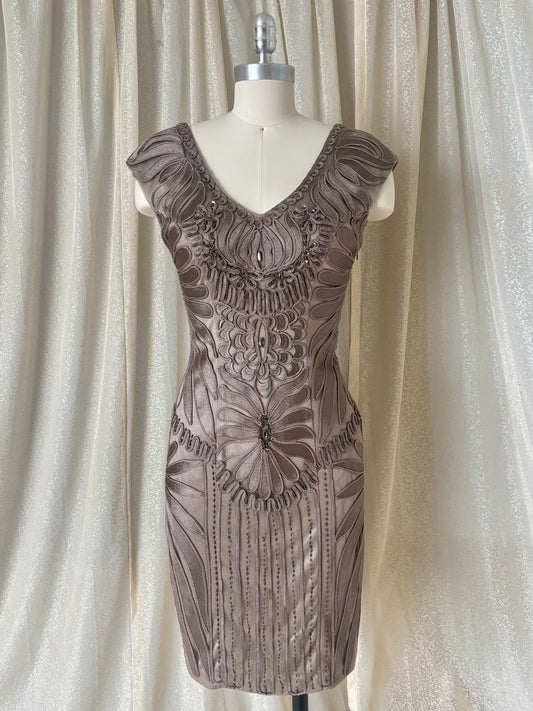 Vintage Sue Wong Nocturne bead embroidered cocktail dress