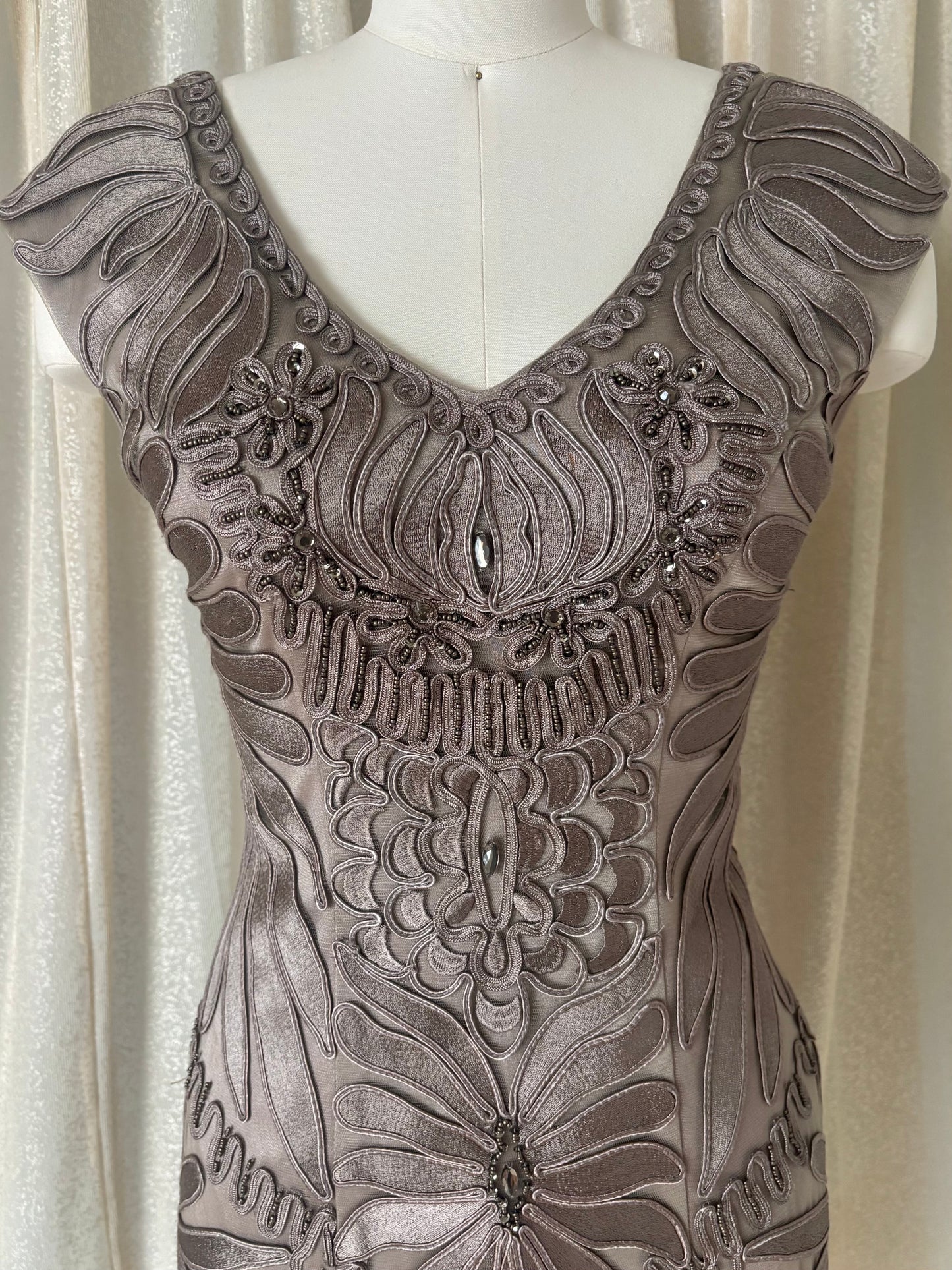 Vintage Sue Wong Nocturne bead embroidered cocktail dress