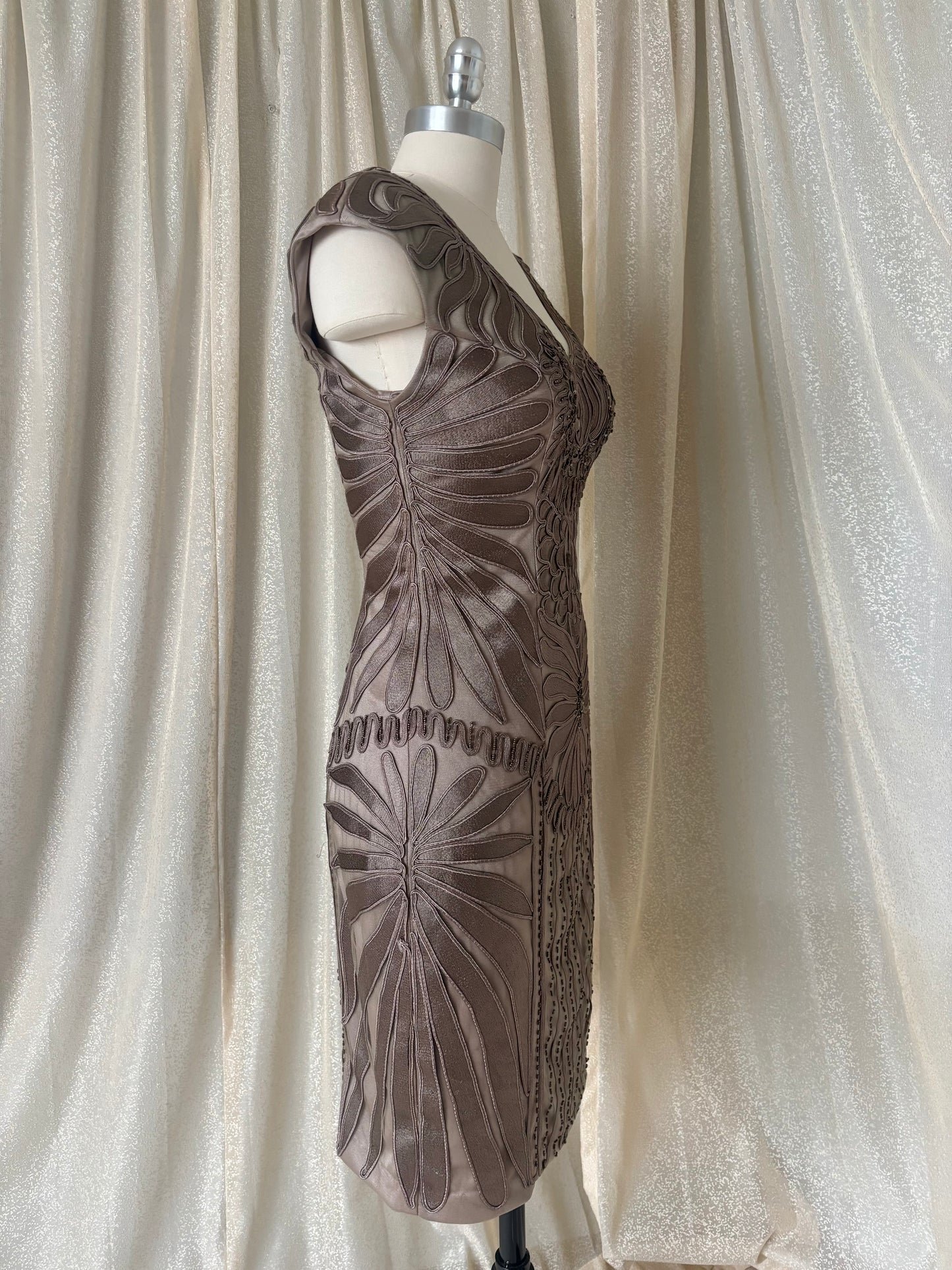 Vintage Sue Wong Nocturne bead embroidered cocktail dress