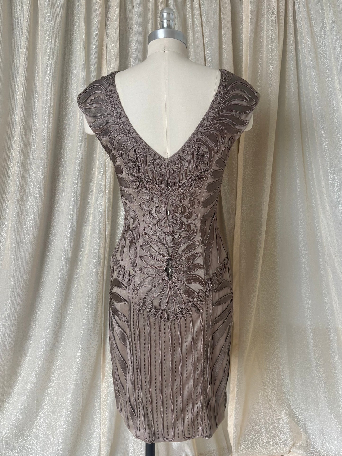 Vintage Sue Wong Nocturne bead embroidered cocktail dress