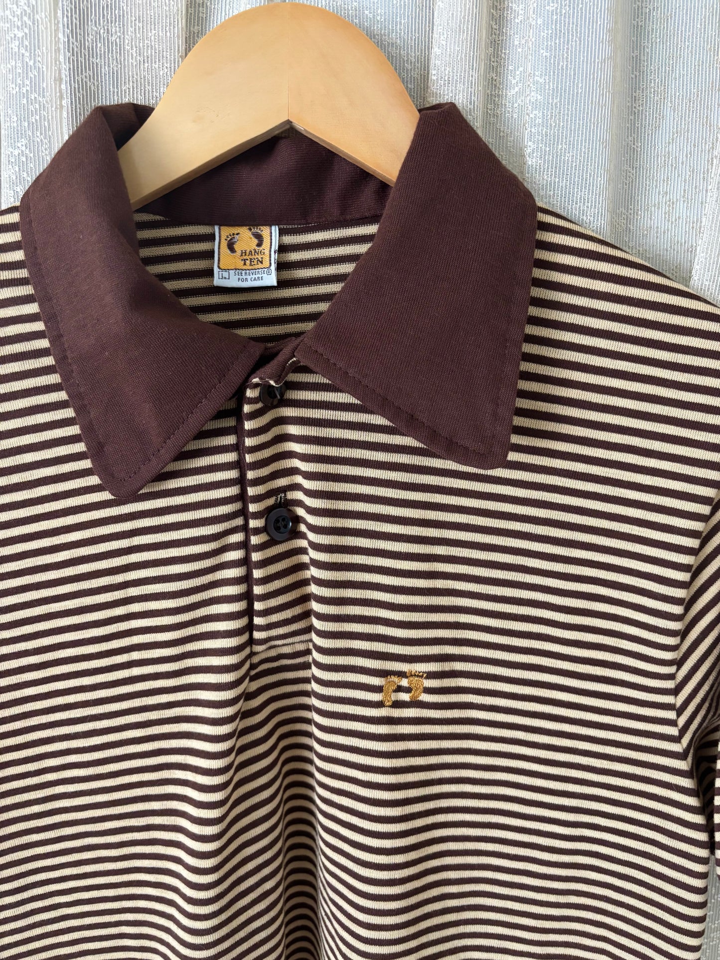 70s striped Hang Ten polo