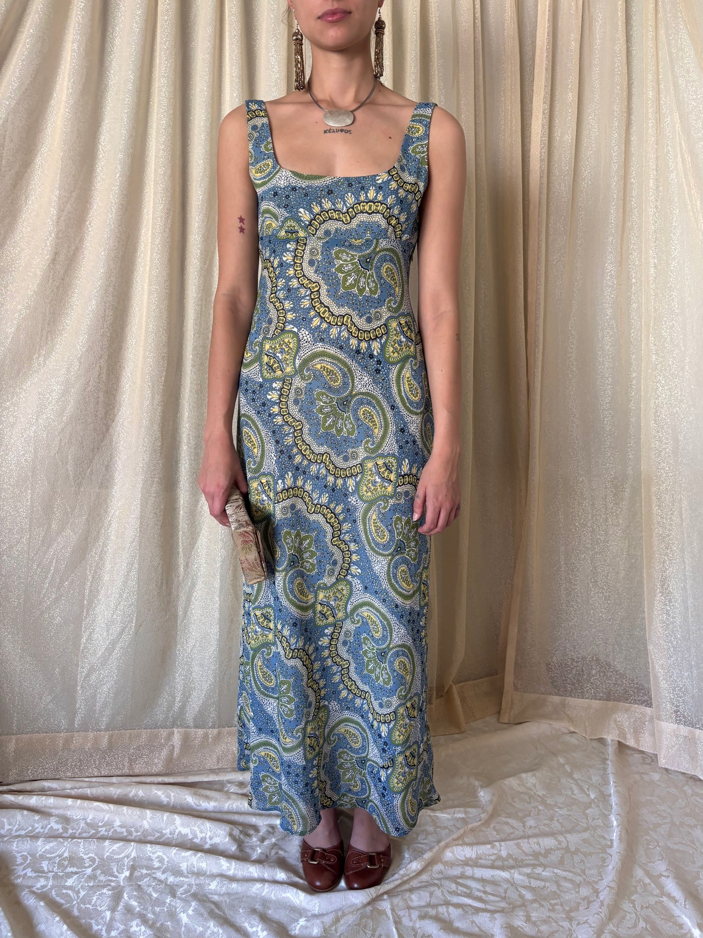 90s BCBG paisley print maxi dress