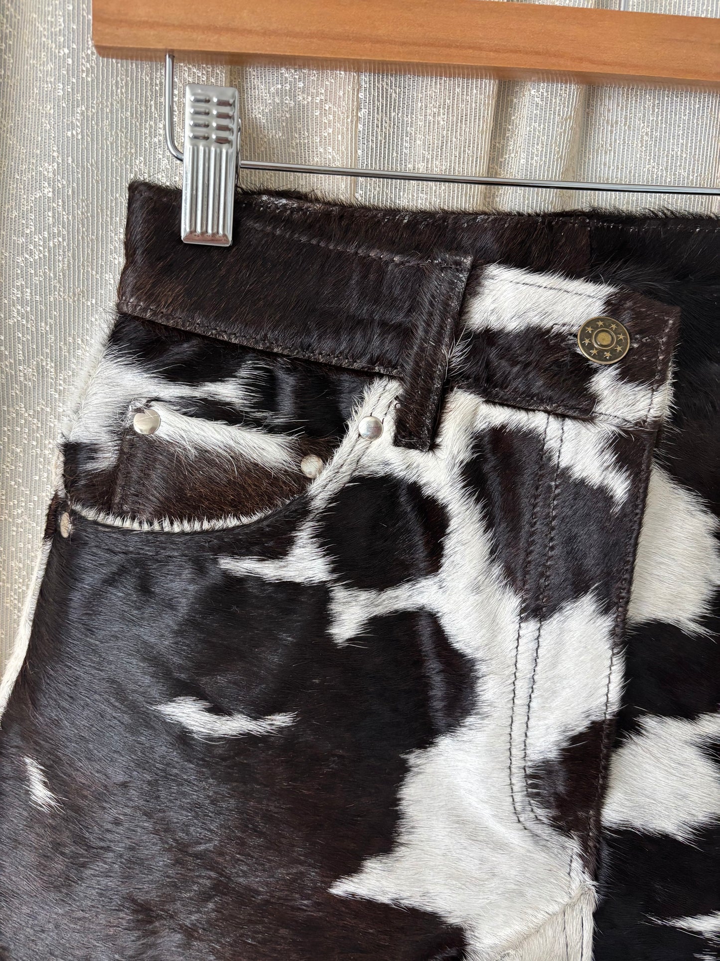 Vintage cowhide shorts