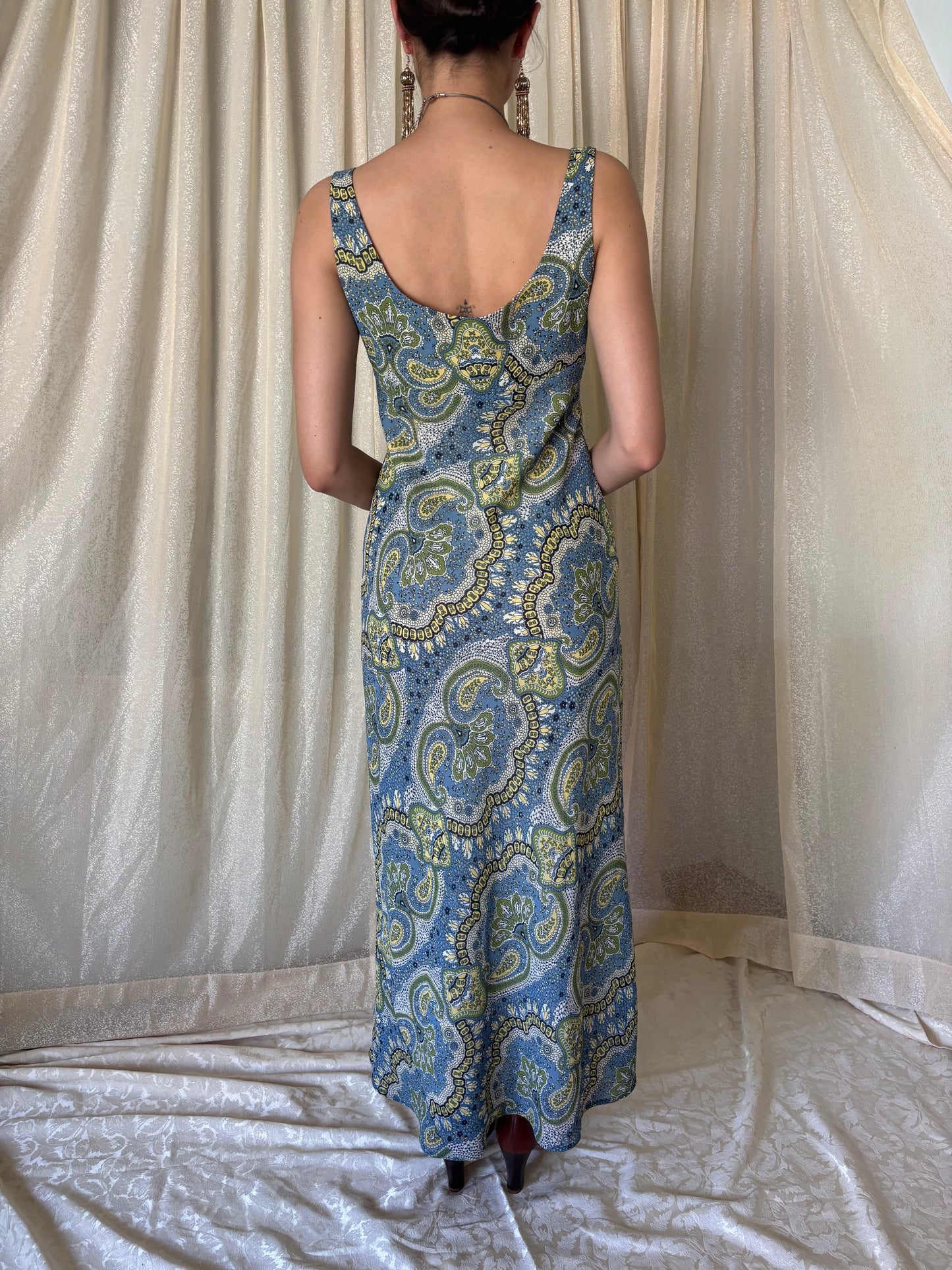 90s BCBG paisley print maxi dress