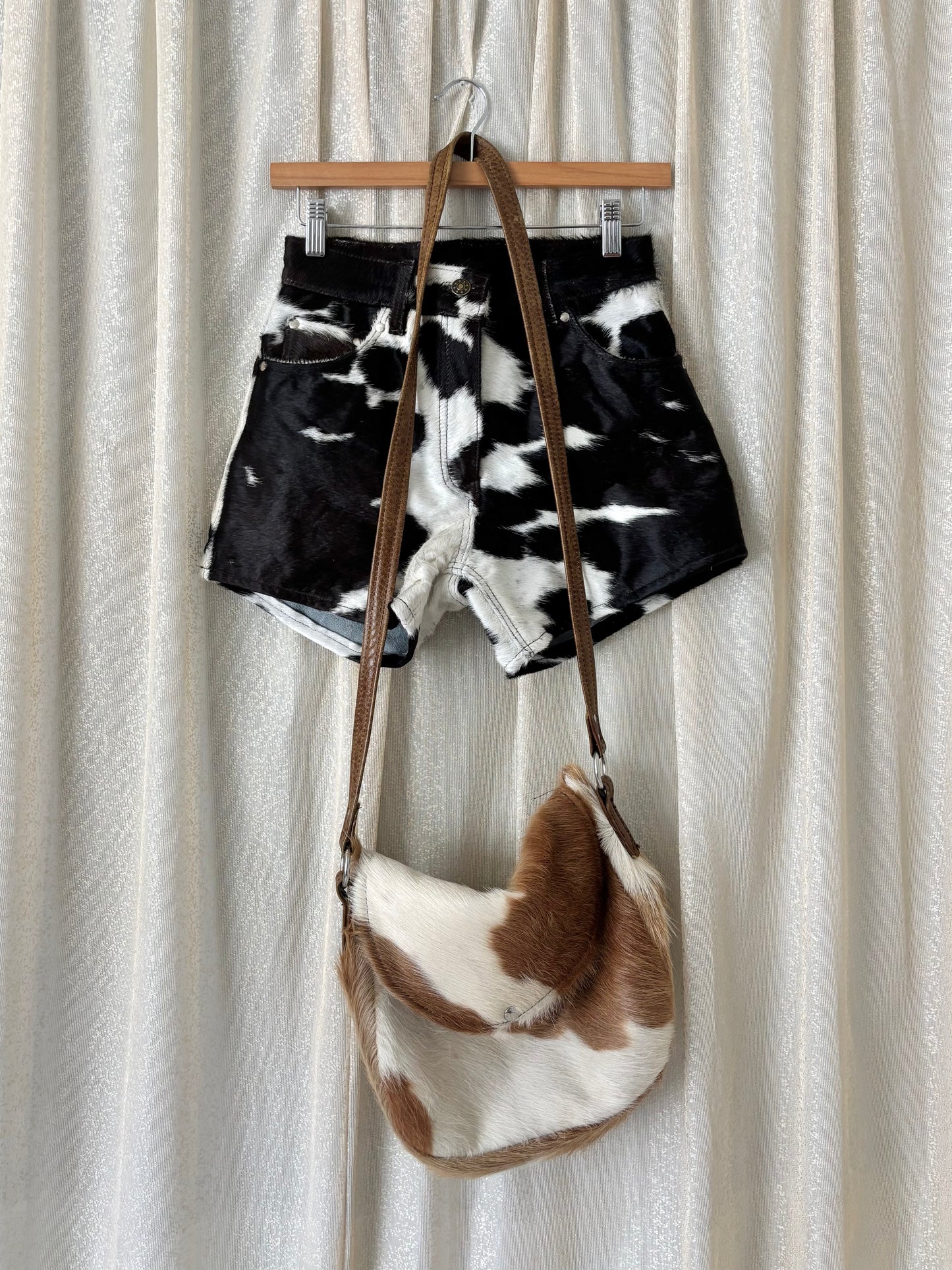 Vintage cowhide shorts
