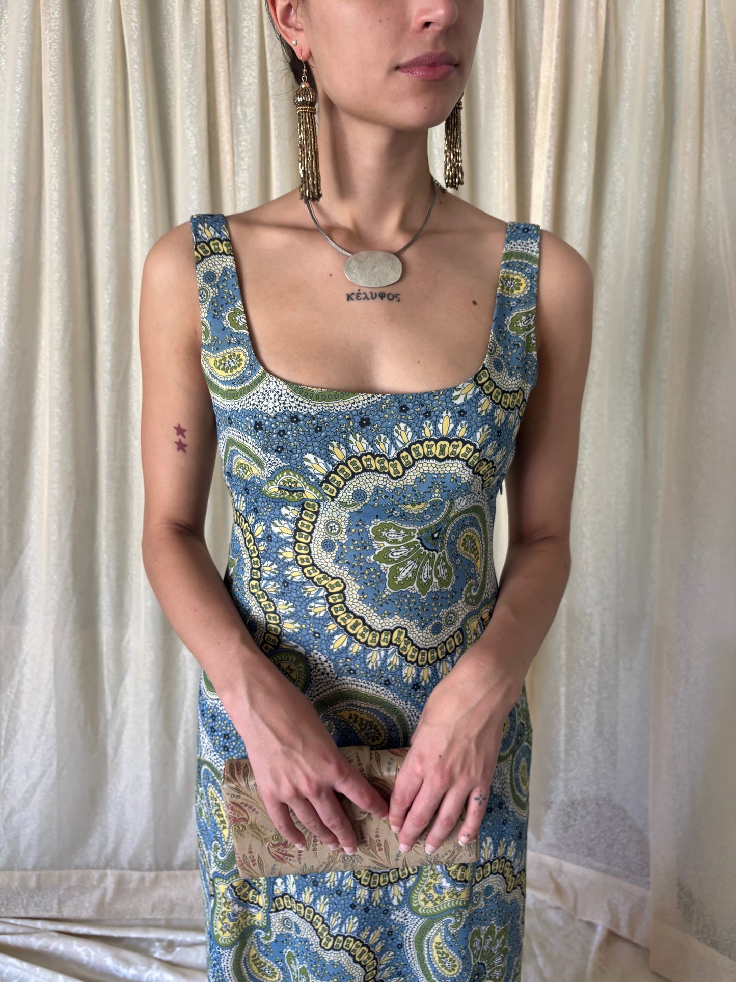 90s BCBG paisley print maxi dress