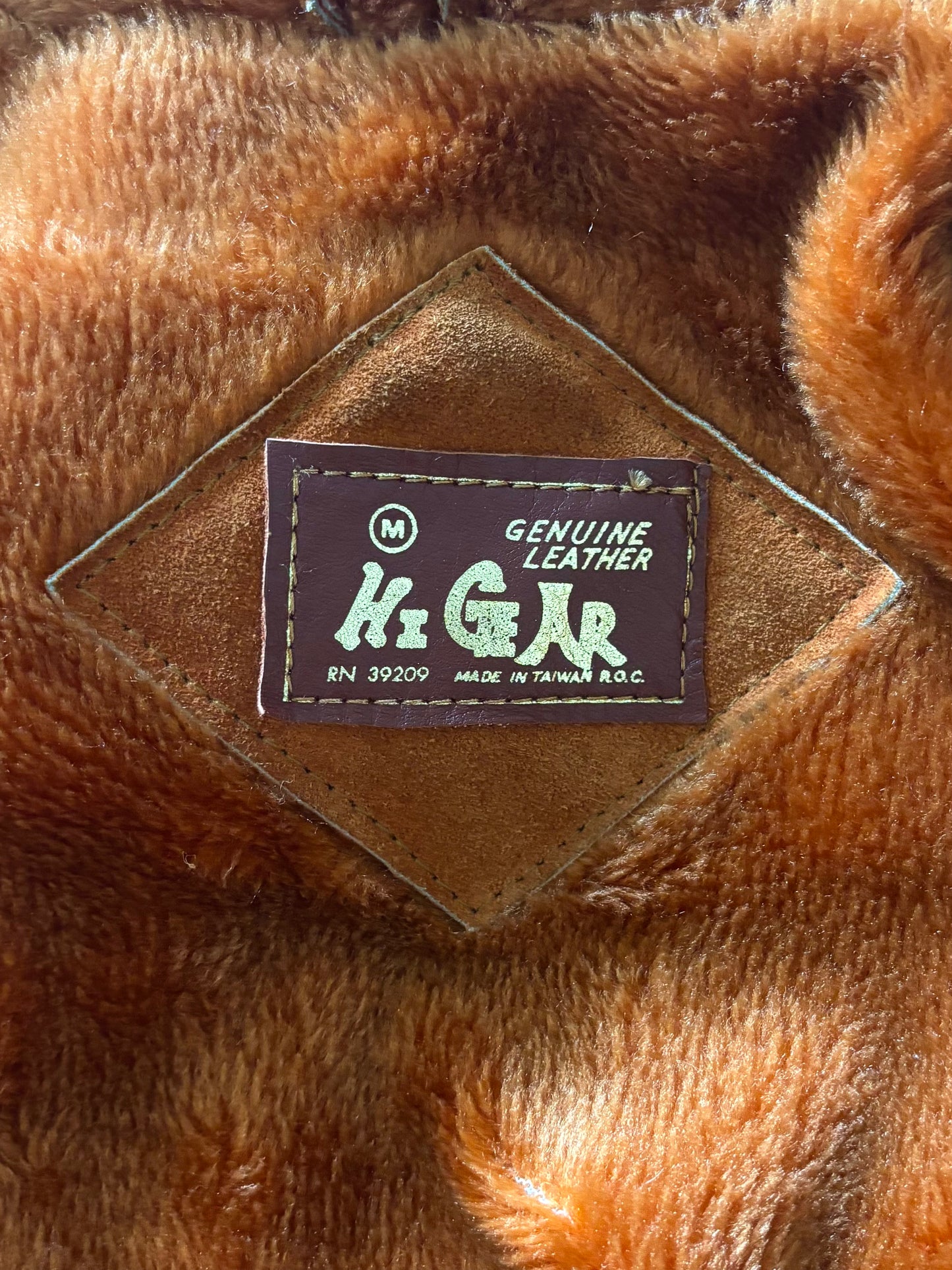 70s orange suede zip hooded bomber jacket