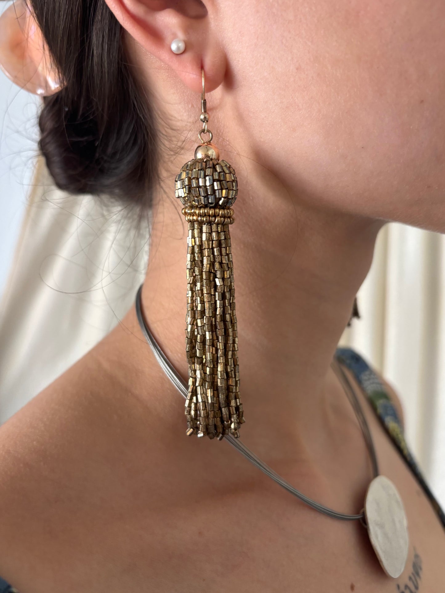 80s tassel earrings