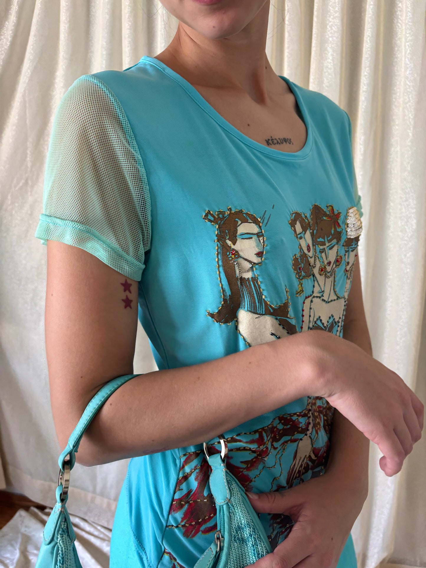 Caché four beaded ladies top