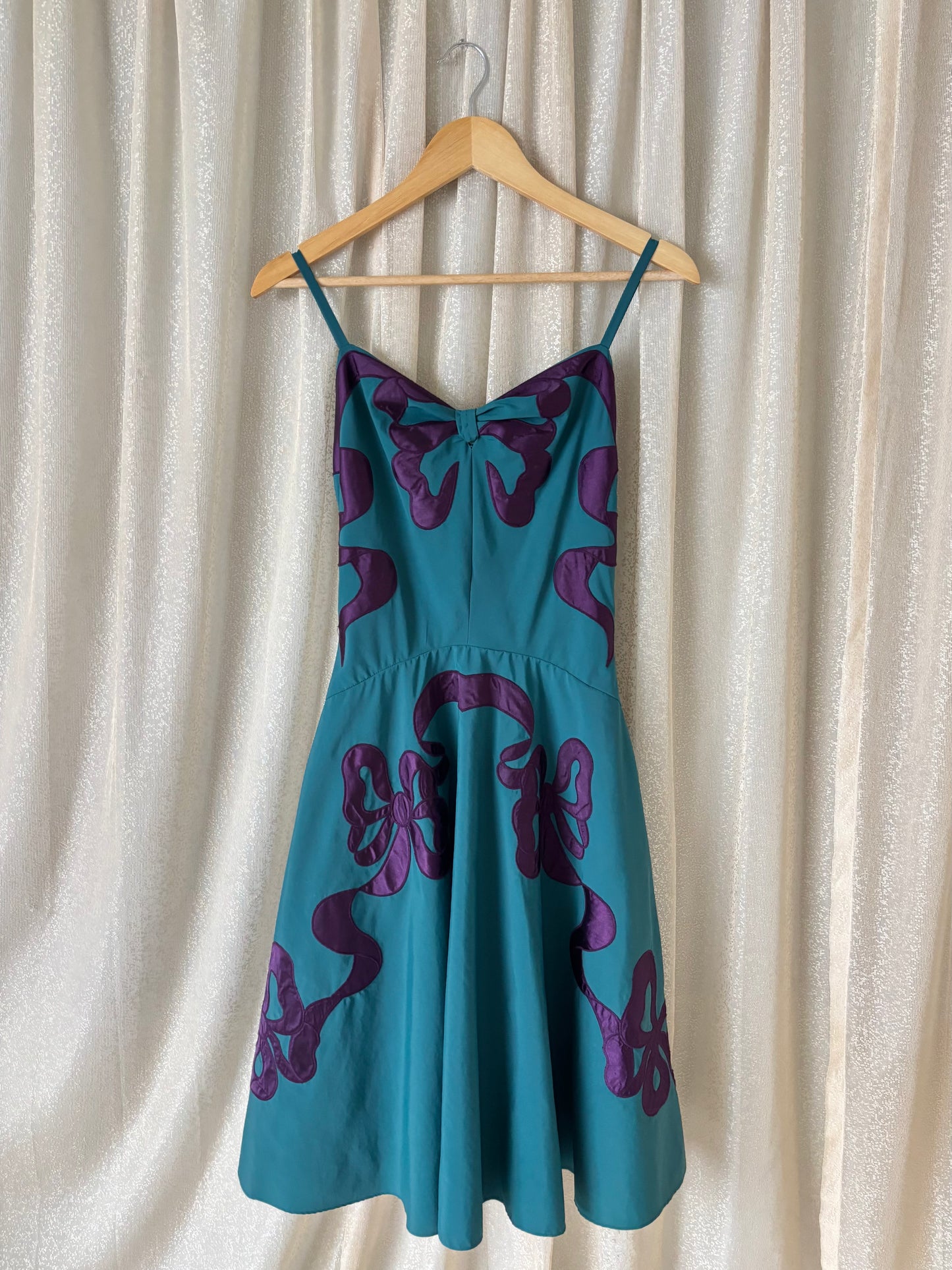 Rare 90s/00s Betsey Johnson ribbon appliqué dress