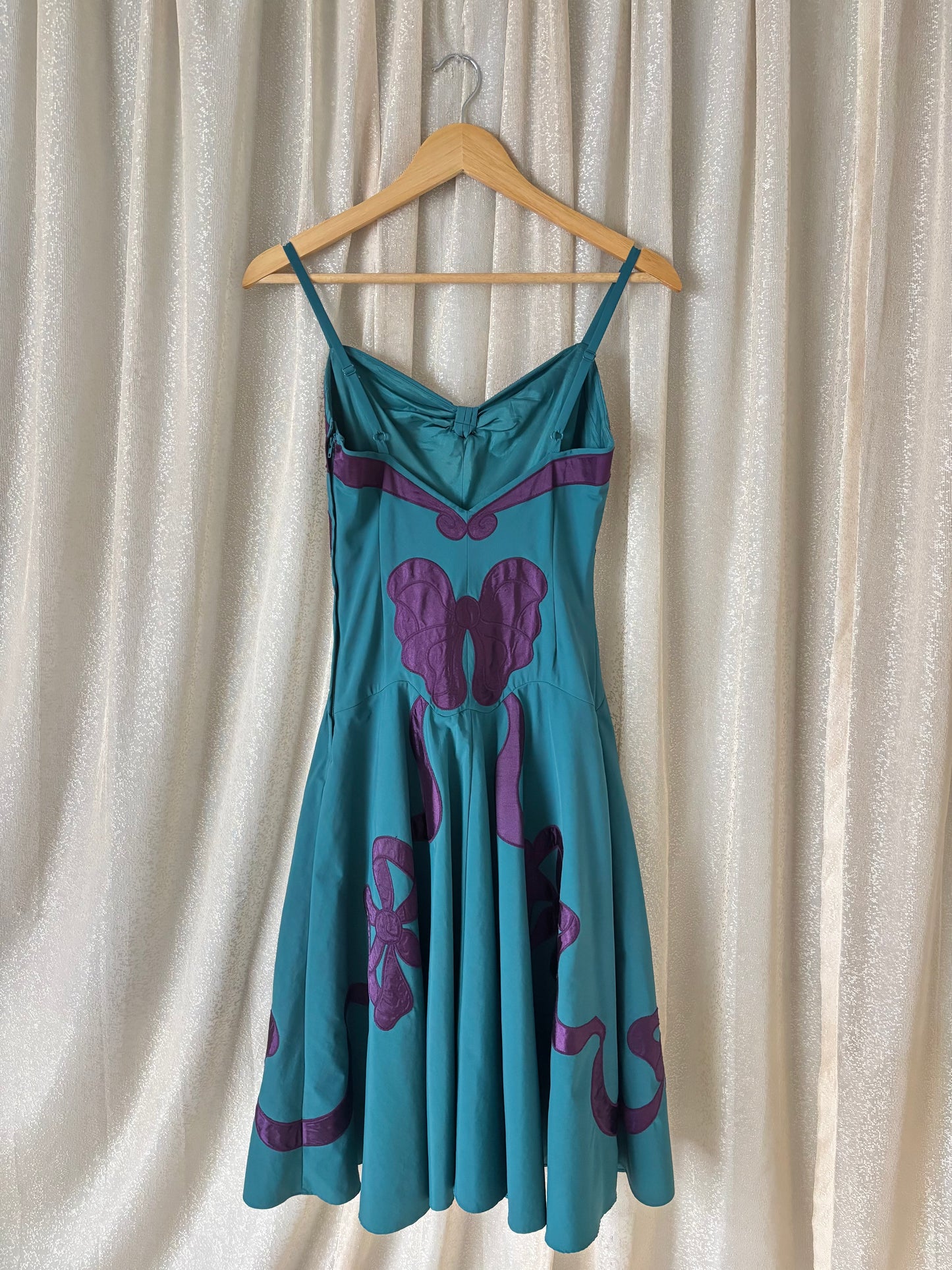 Rare 90s/00s Betsey Johnson ribbon appliqué dress