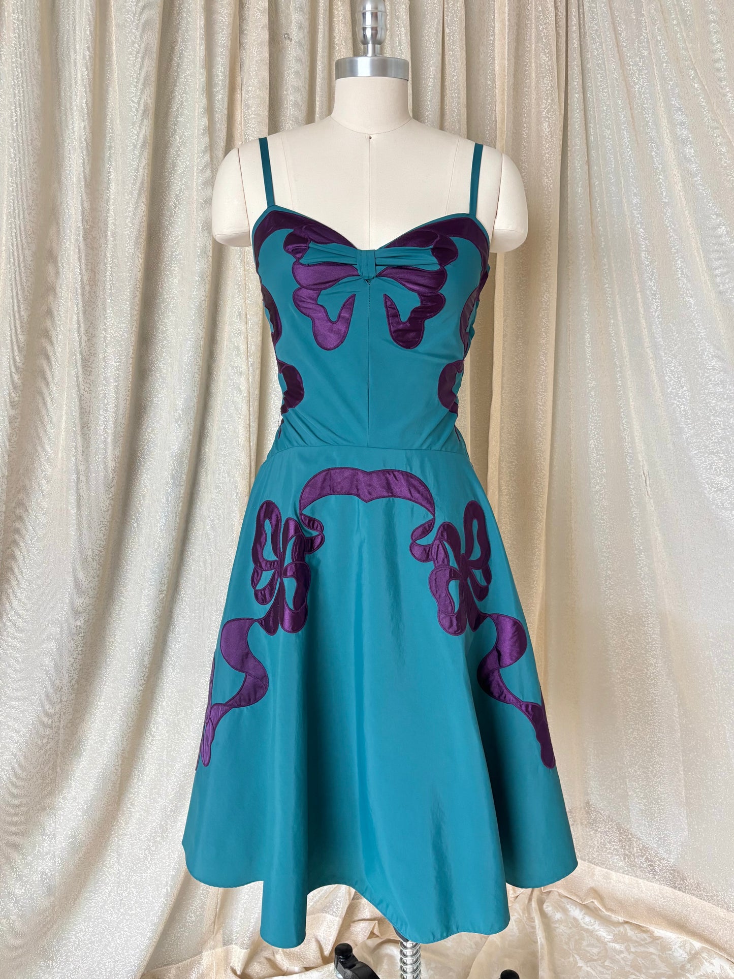 Rare 90s/00s Betsey Johnson ribbon appliqué dress