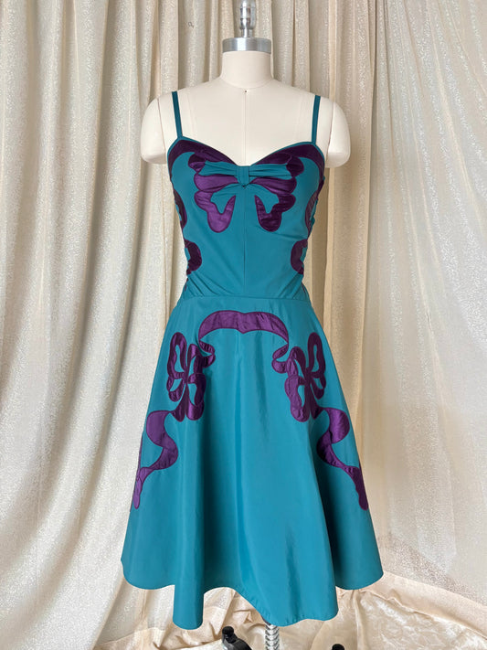 Rare 90s/00s Betsey Johnson ribbon appliqué dress
