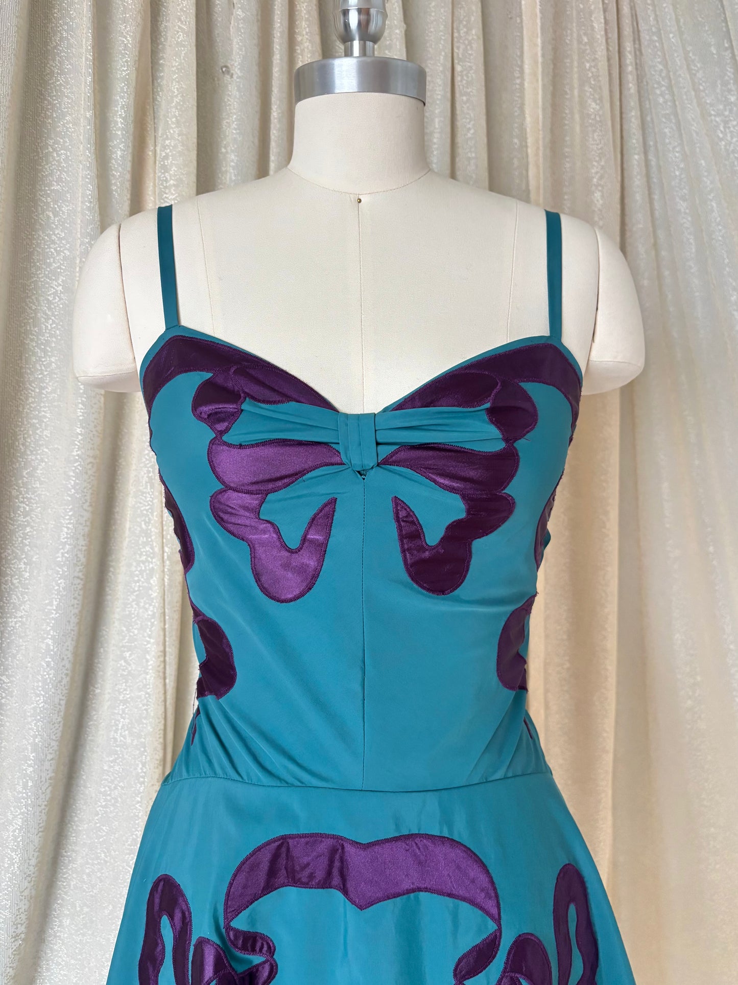 Rare 90s/00s Betsey Johnson ribbon appliqué dress