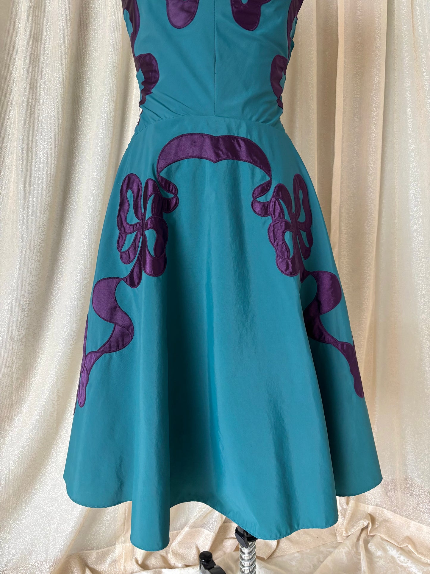 Rare 90s/00s Betsey Johnson ribbon appliqué dress