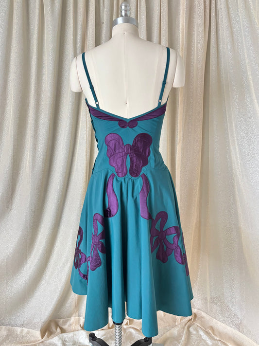 Rare 90s/00s Betsey Johnson ribbon appliqué dress