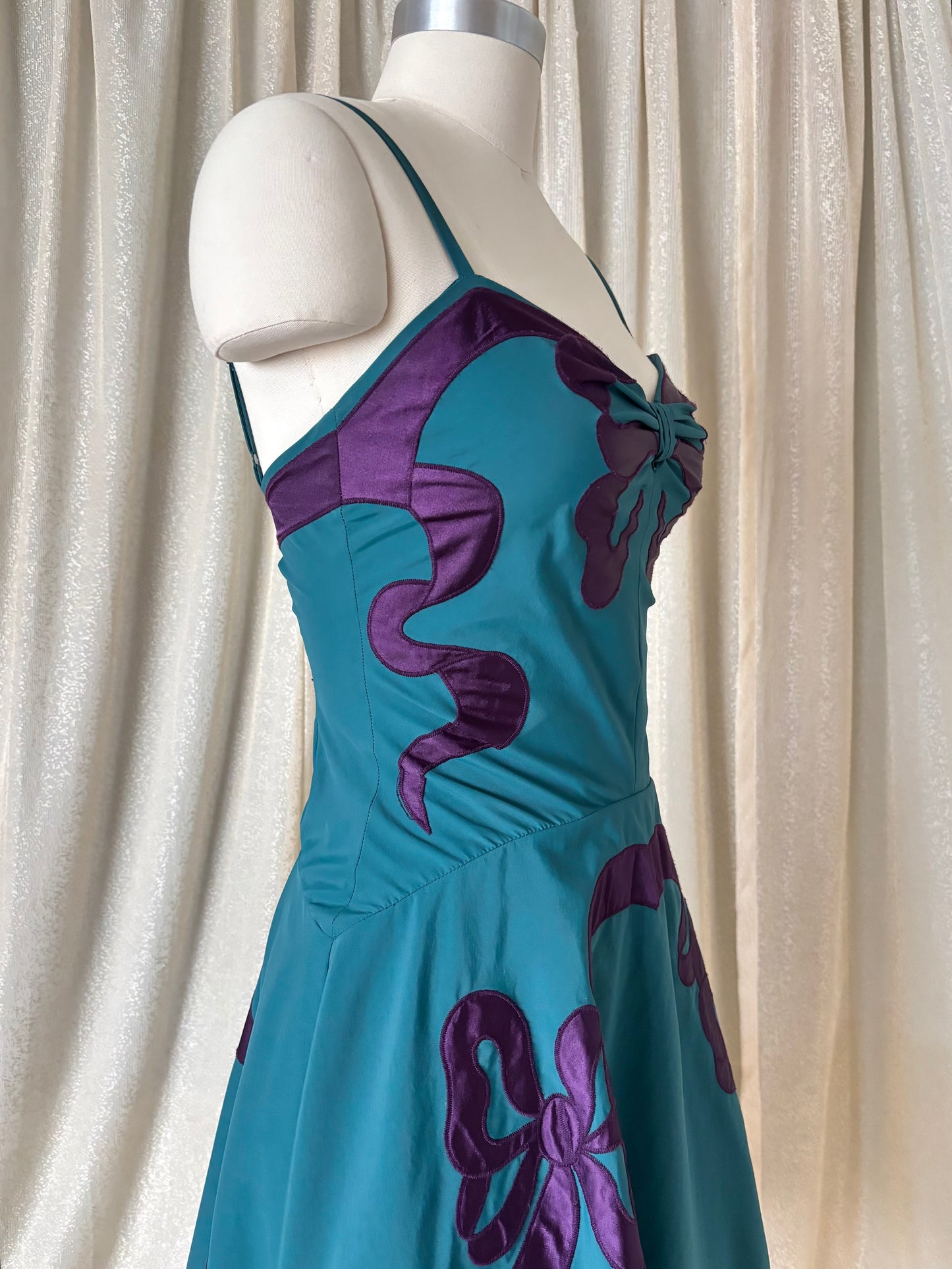 Rare 90s/00s Betsey Johnson ribbon appliqué dress