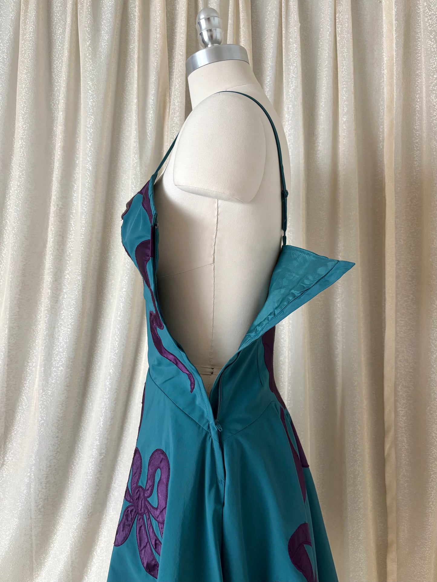 Rare 90s/00s Betsey Johnson ribbon appliqué dress