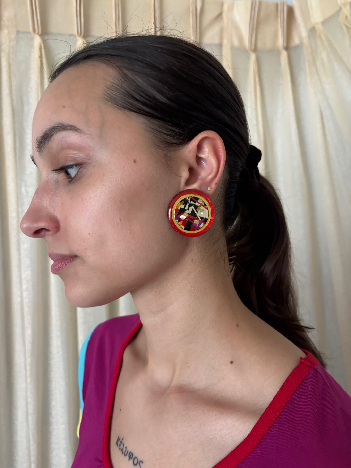 80s clip on earrings