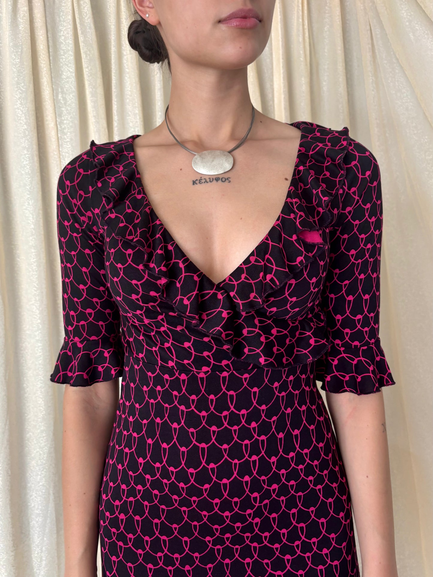 Diane von Furstenberg silk loop print dress