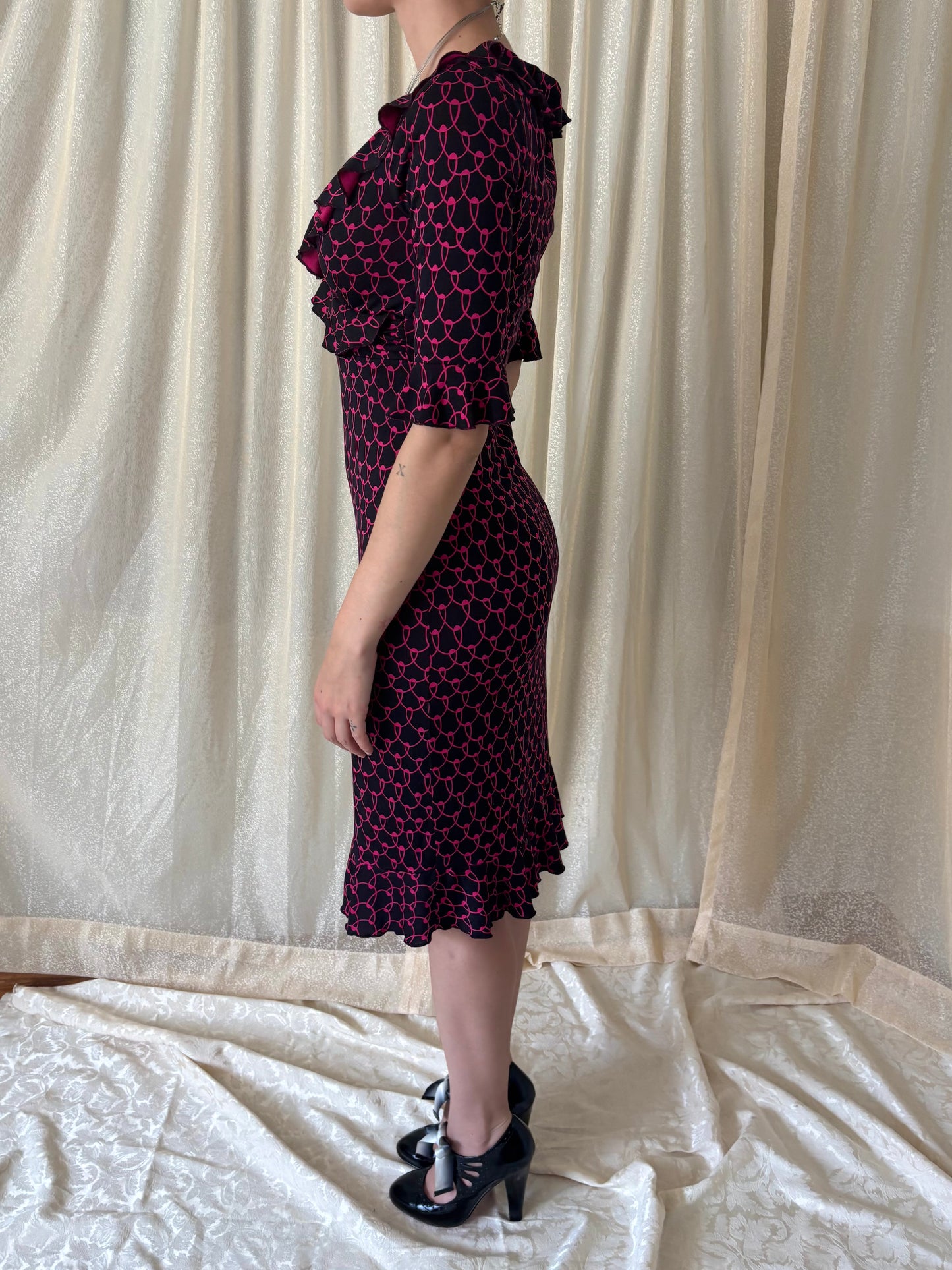 Diane von Furstenberg silk loop print dress