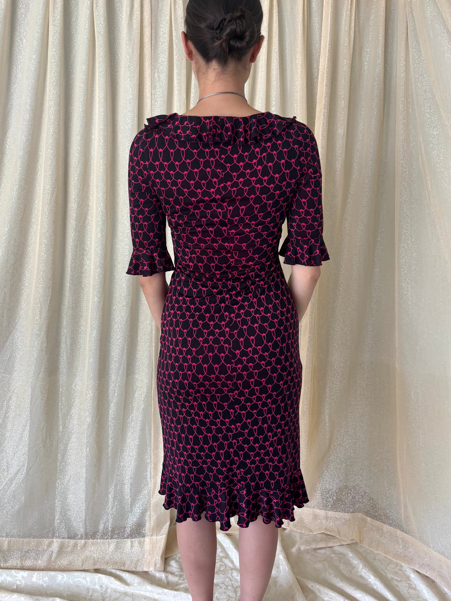 Diane von Furstenberg silk loop print dress