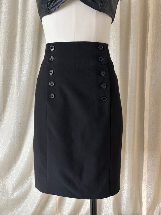 Vintage sailor-style pencil skirt