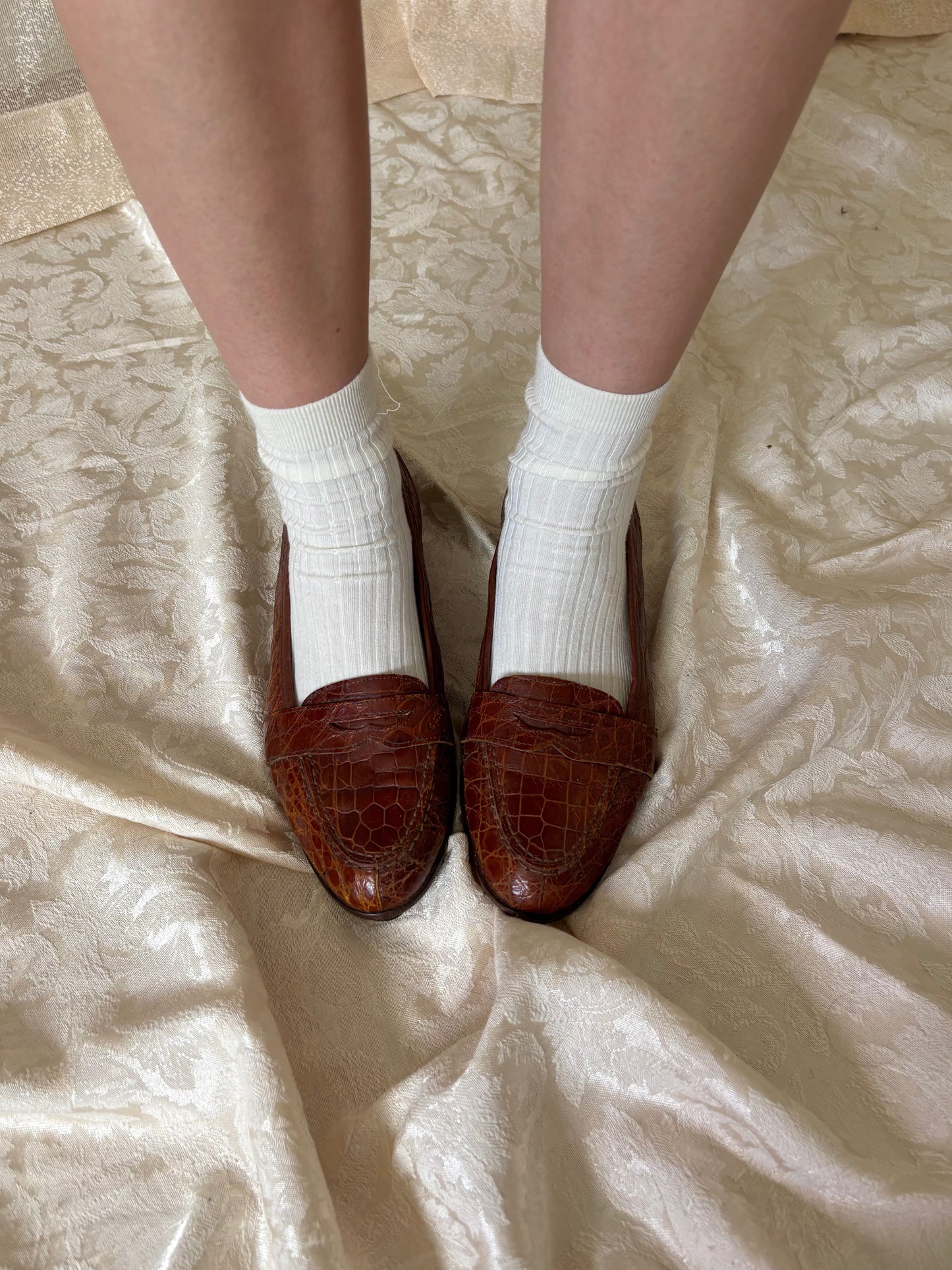 Sesto Meucci crocodile loafers