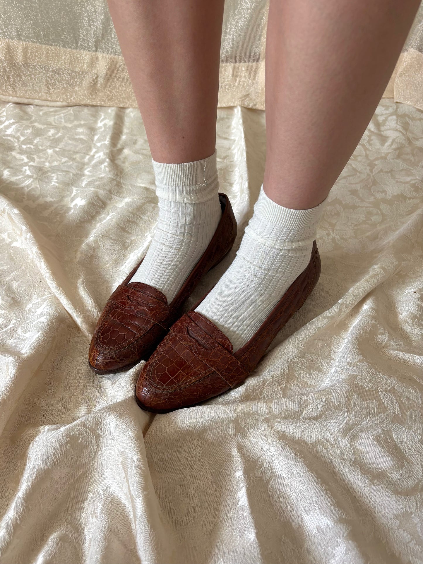 Sesto Meucci crocodile loafers