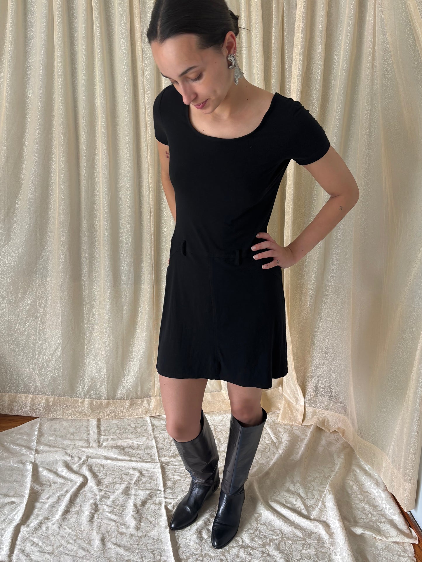 90s black mini dress