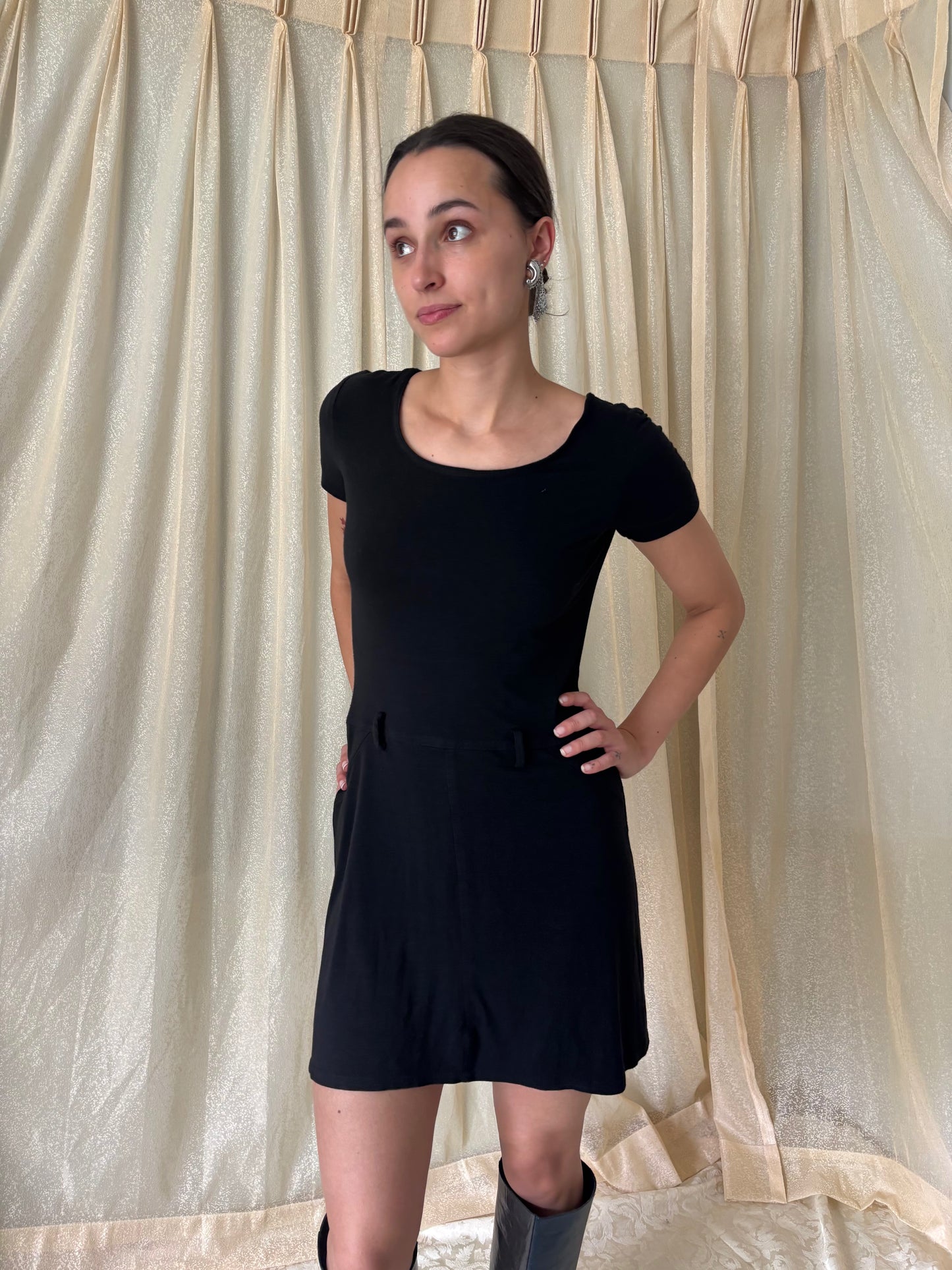 90s black mini dress